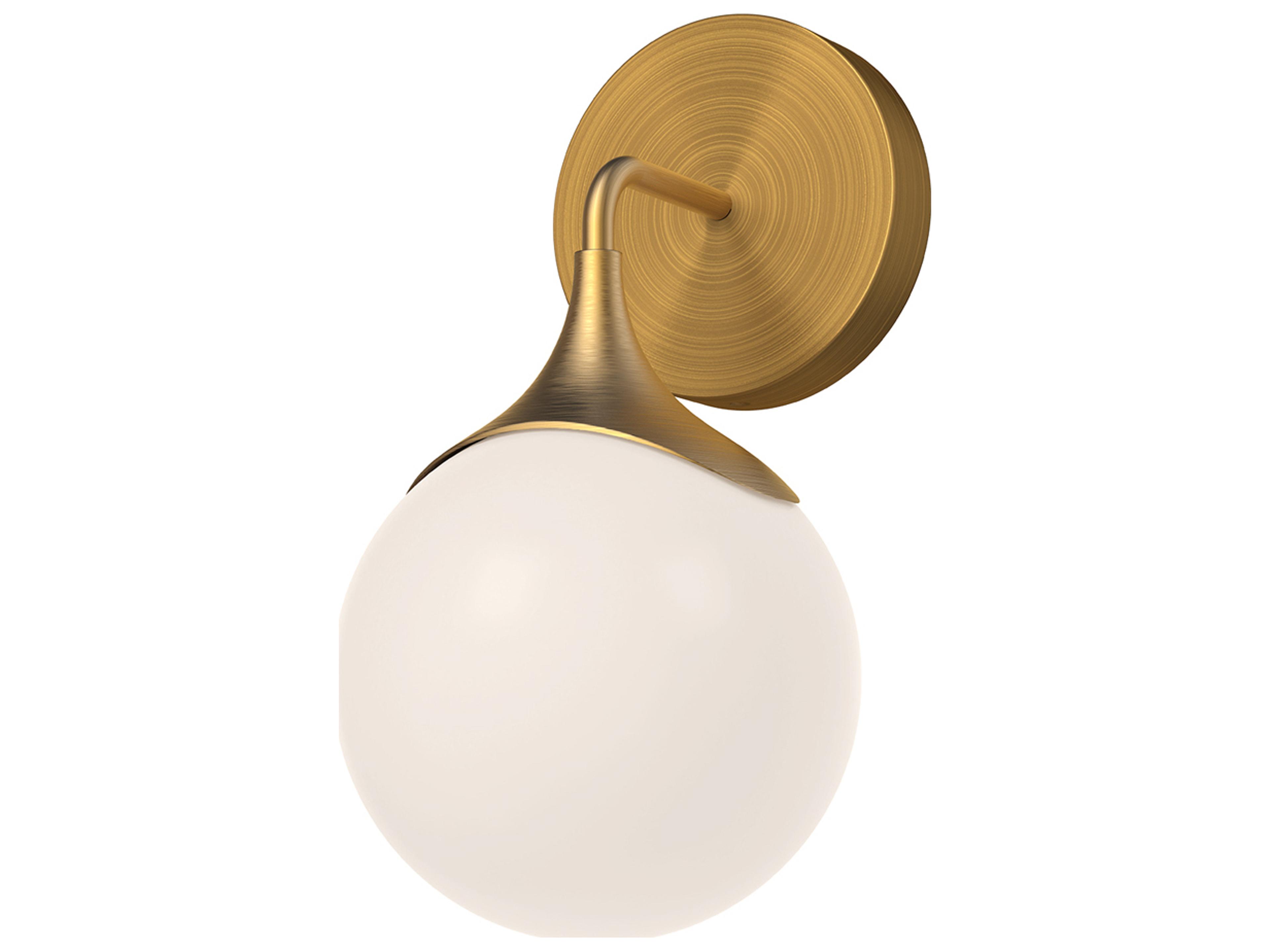 Nouveau Wall Sconce Aged Gold Modern Vanity Light
