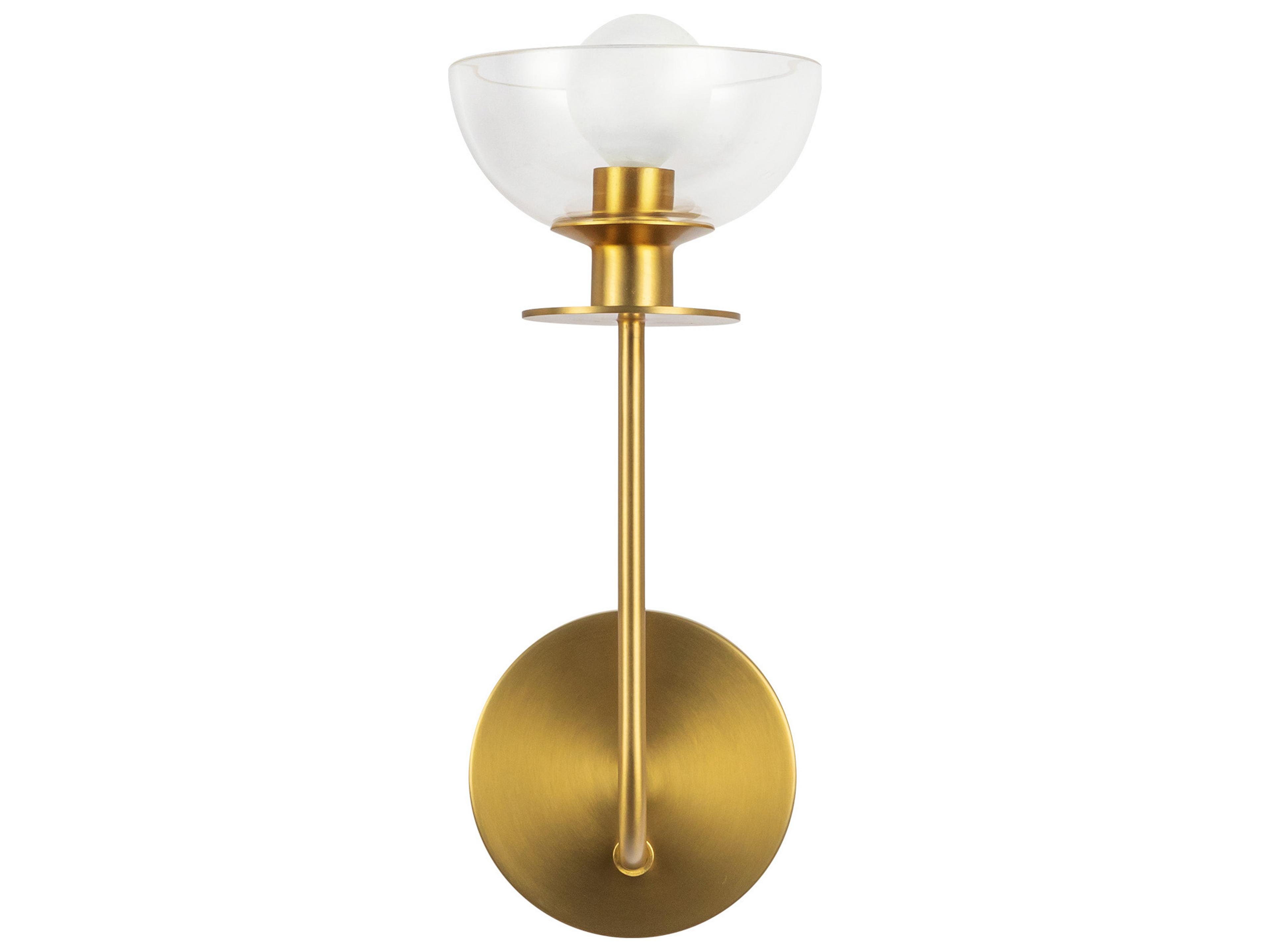 Alora Mood Sylvia 1-Light Brushed Gold Wall Sconce