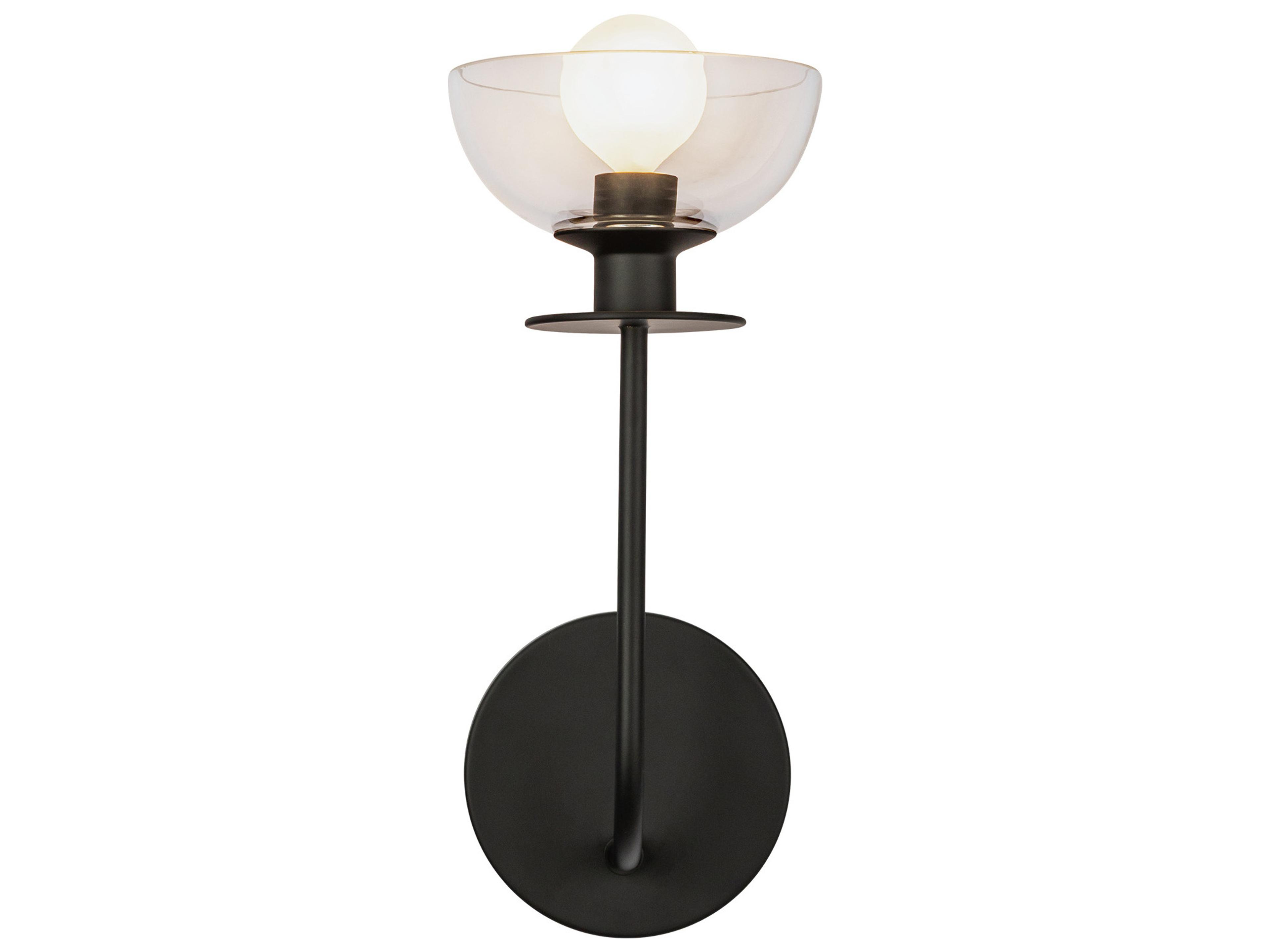 Sylvia Wall Sconce Matte Black Modern Vanity Light