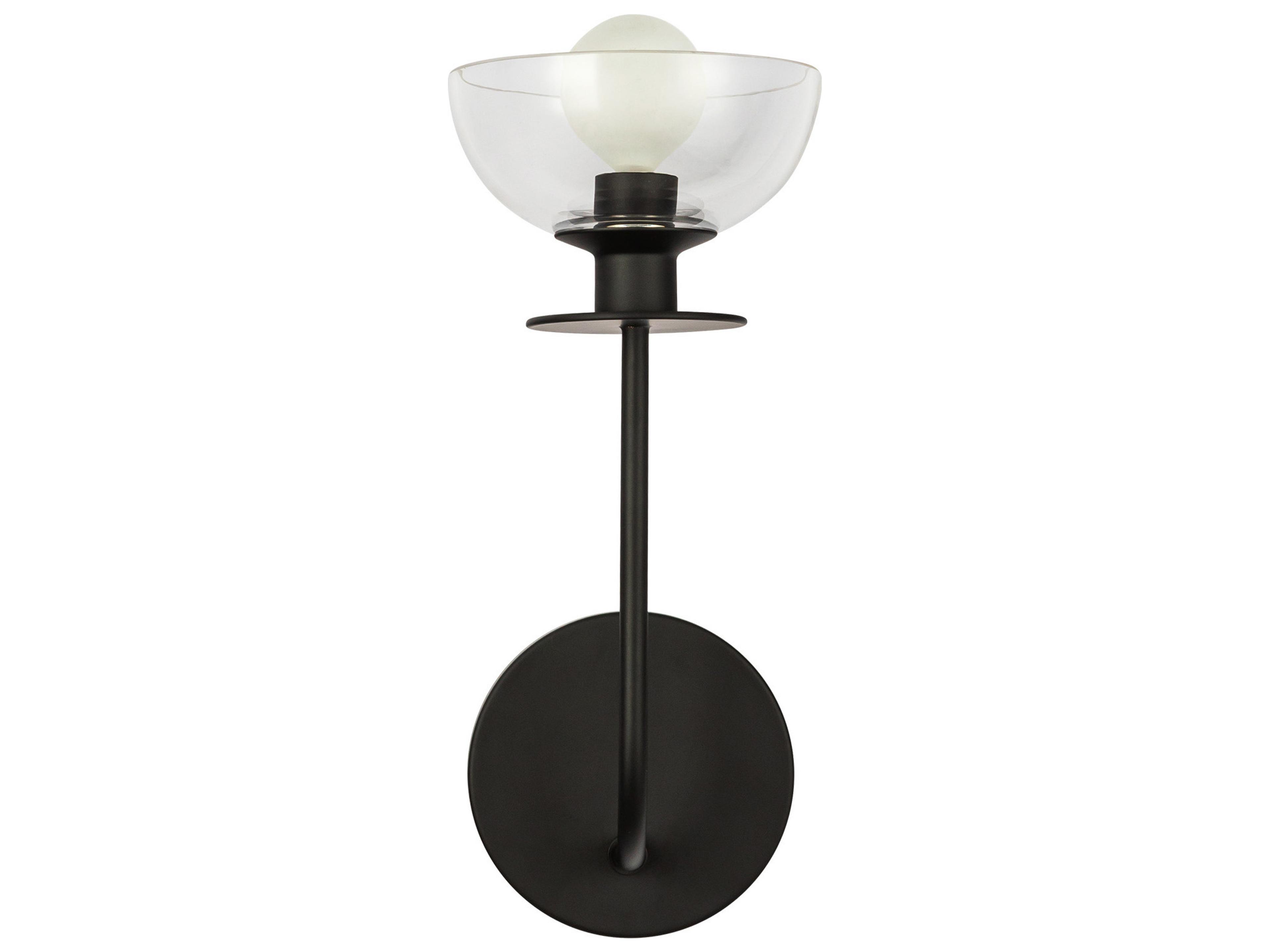 Alora Mood Sylvia 1-Light Matte Black Wall Sconce