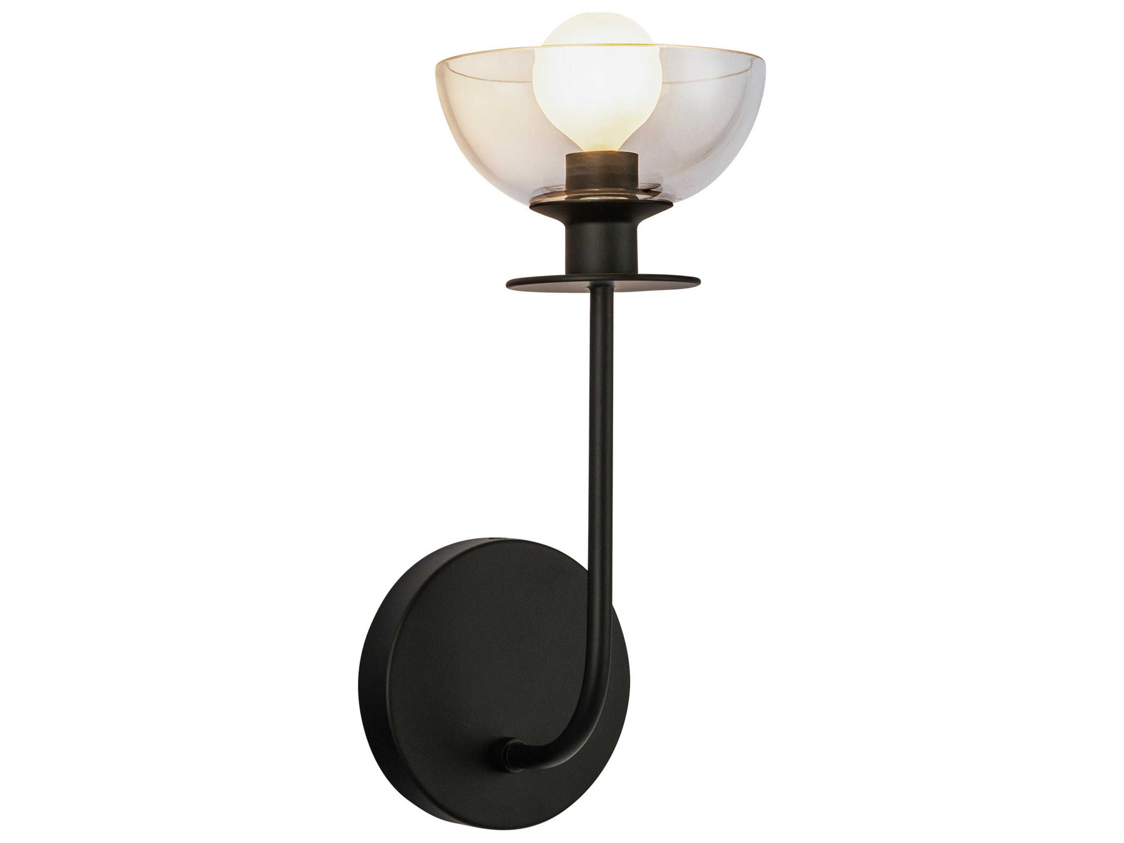Alora Mood Sylvia 1-Light Matte Black Wall Sconce