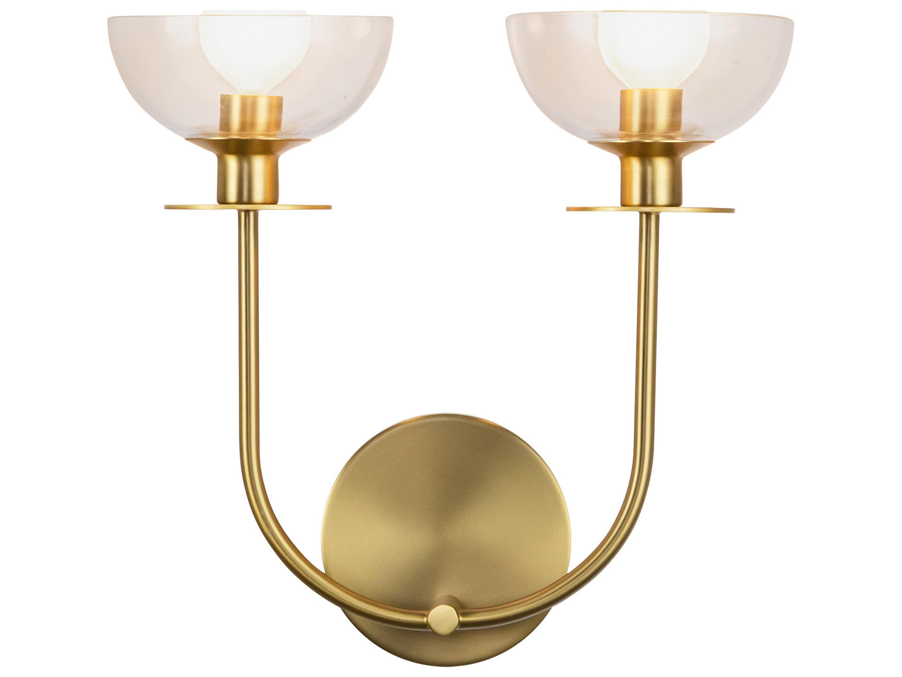 Sylvia Wall Vanity Light in Brushed Gold