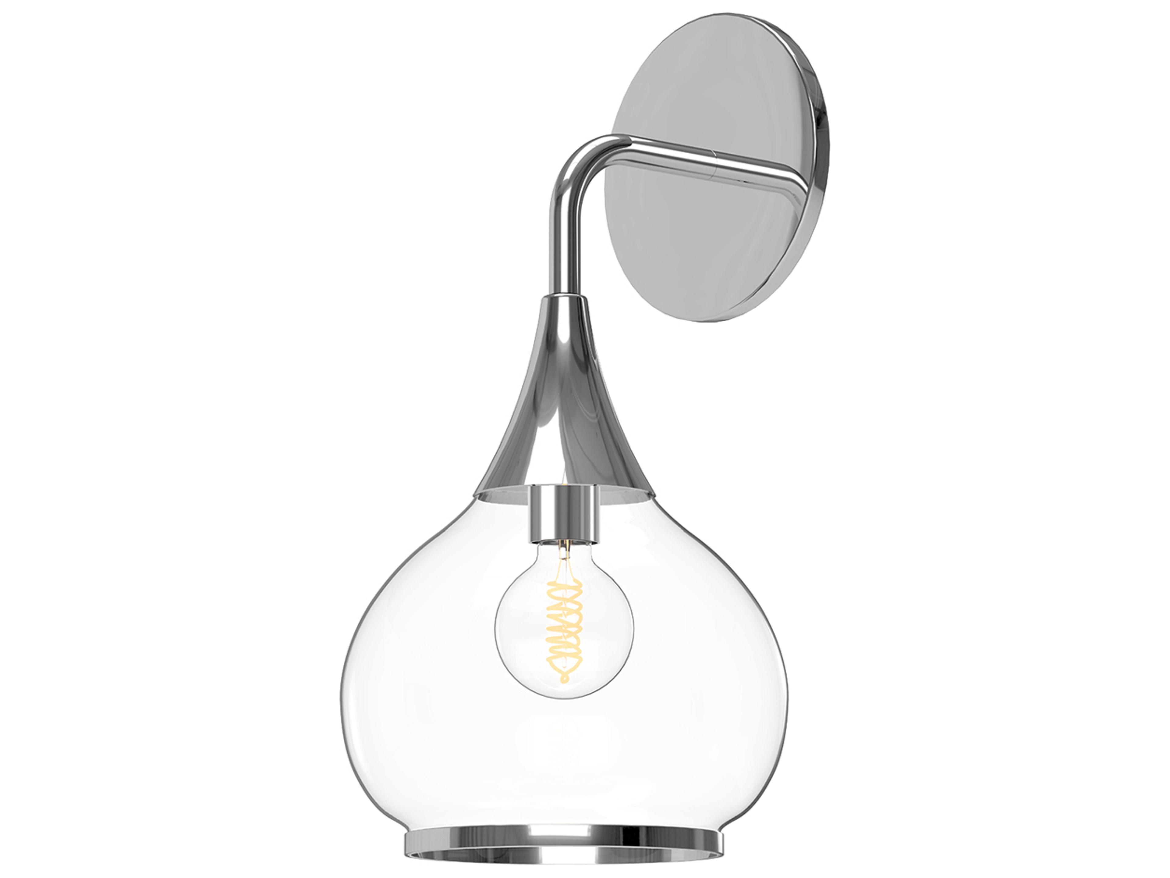 Hazel Wall Sconce in Chrome with Clear Glass