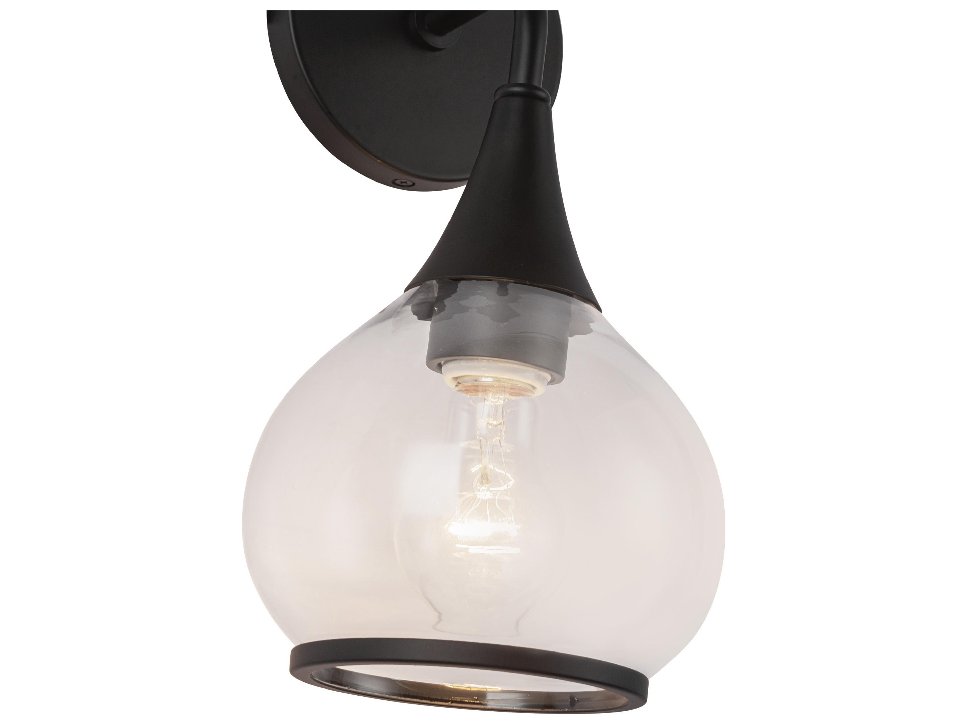 Alora Mood Hazel 1-Light Matte Black Wall Sconce