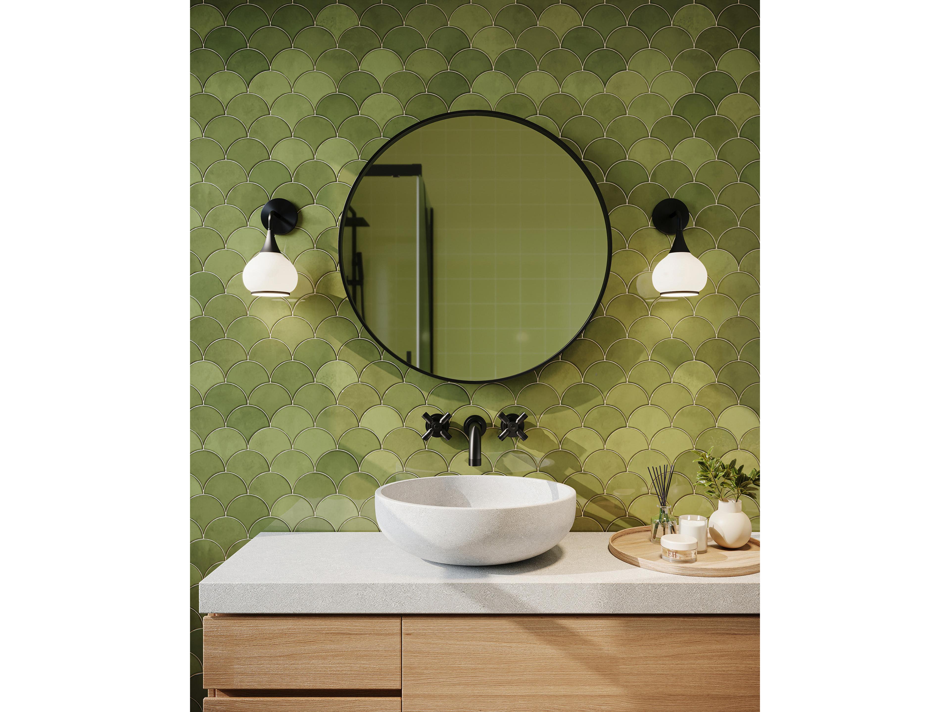 Alora Mood Hazel 1-Light Matte Black Wall Sconce