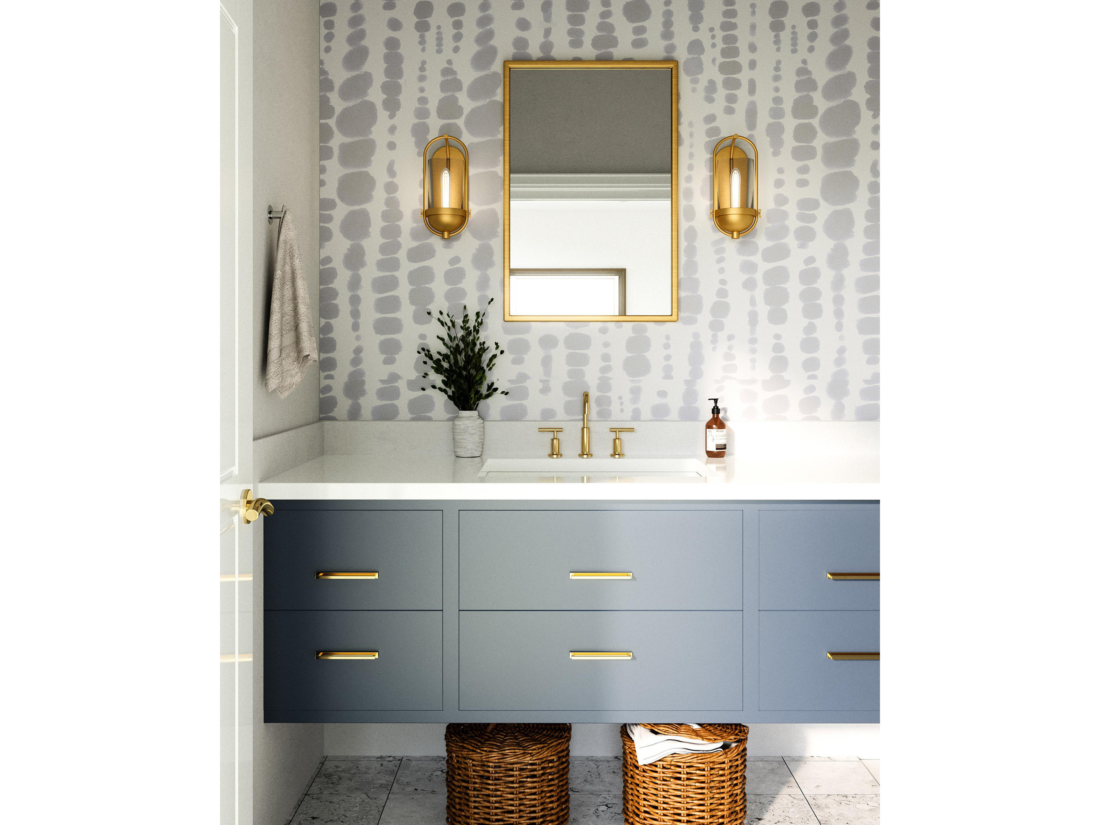 Alora Mood Cyrus 1-Light Aged Gold Wall Sconce