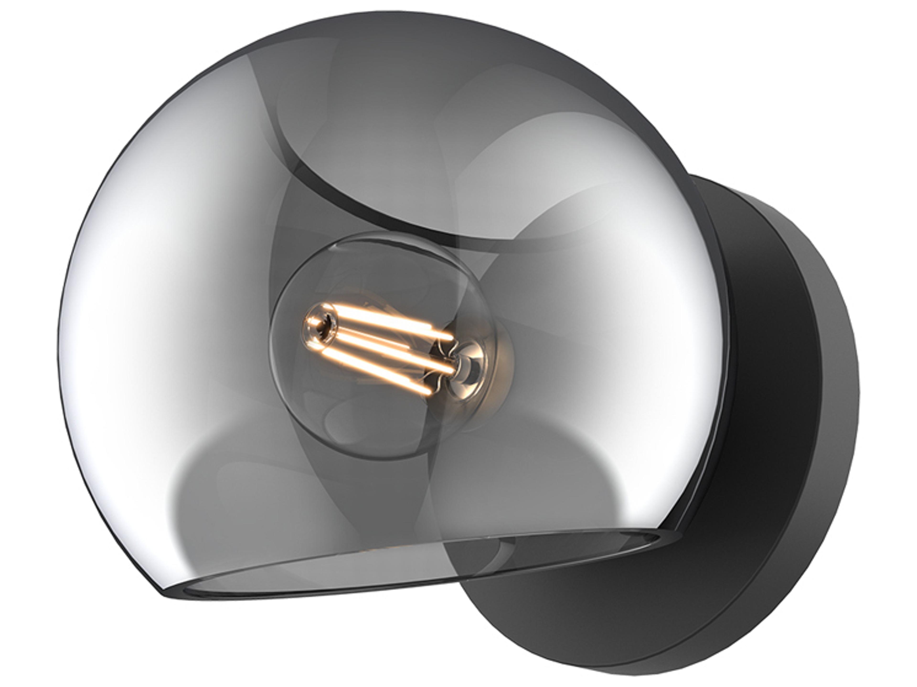 Alora Mood Willow 1-Light Matte Black Wall Sconce