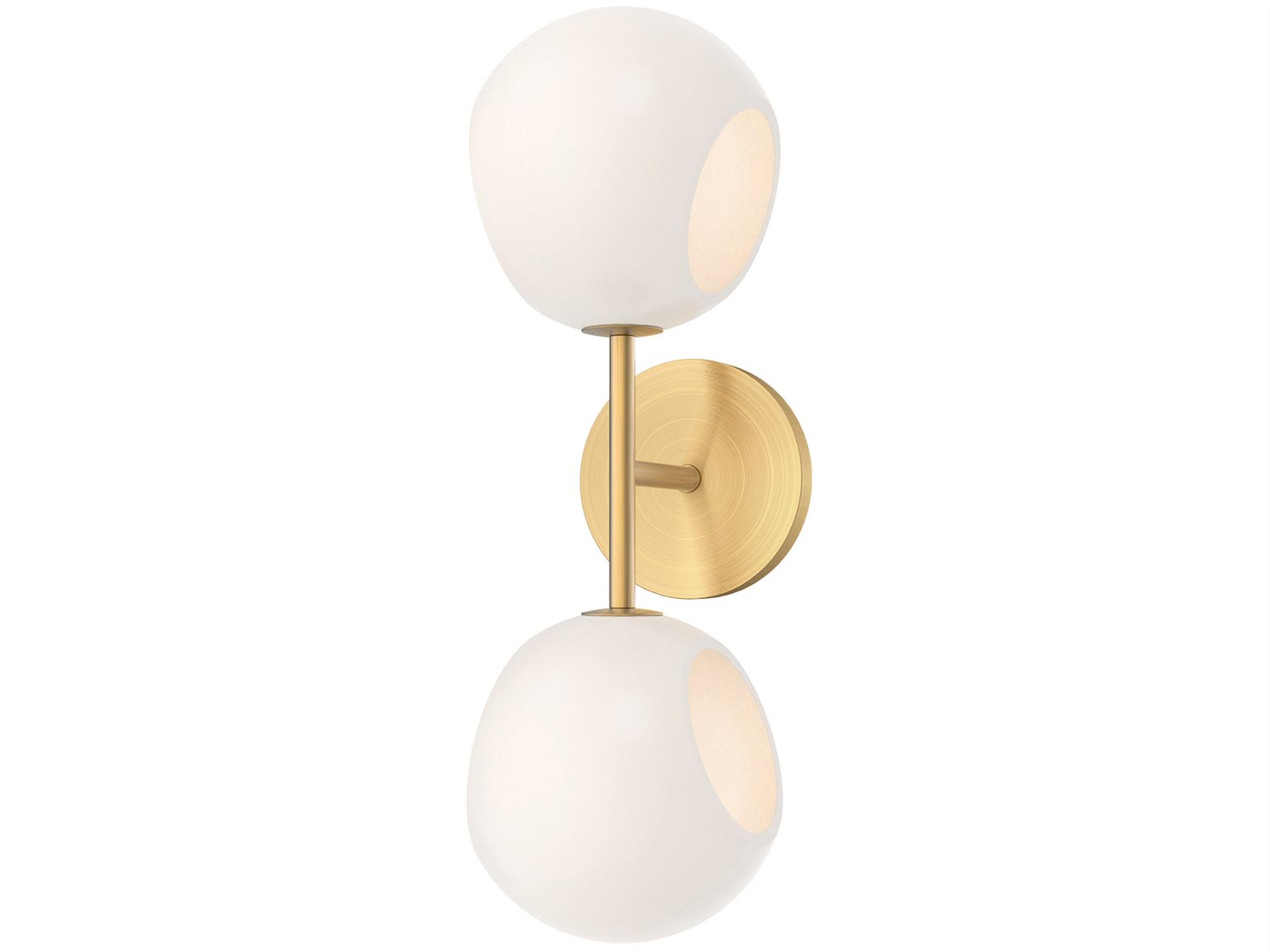 Alora Mood Willow 2-Light Brushed Gold Wall Sconce