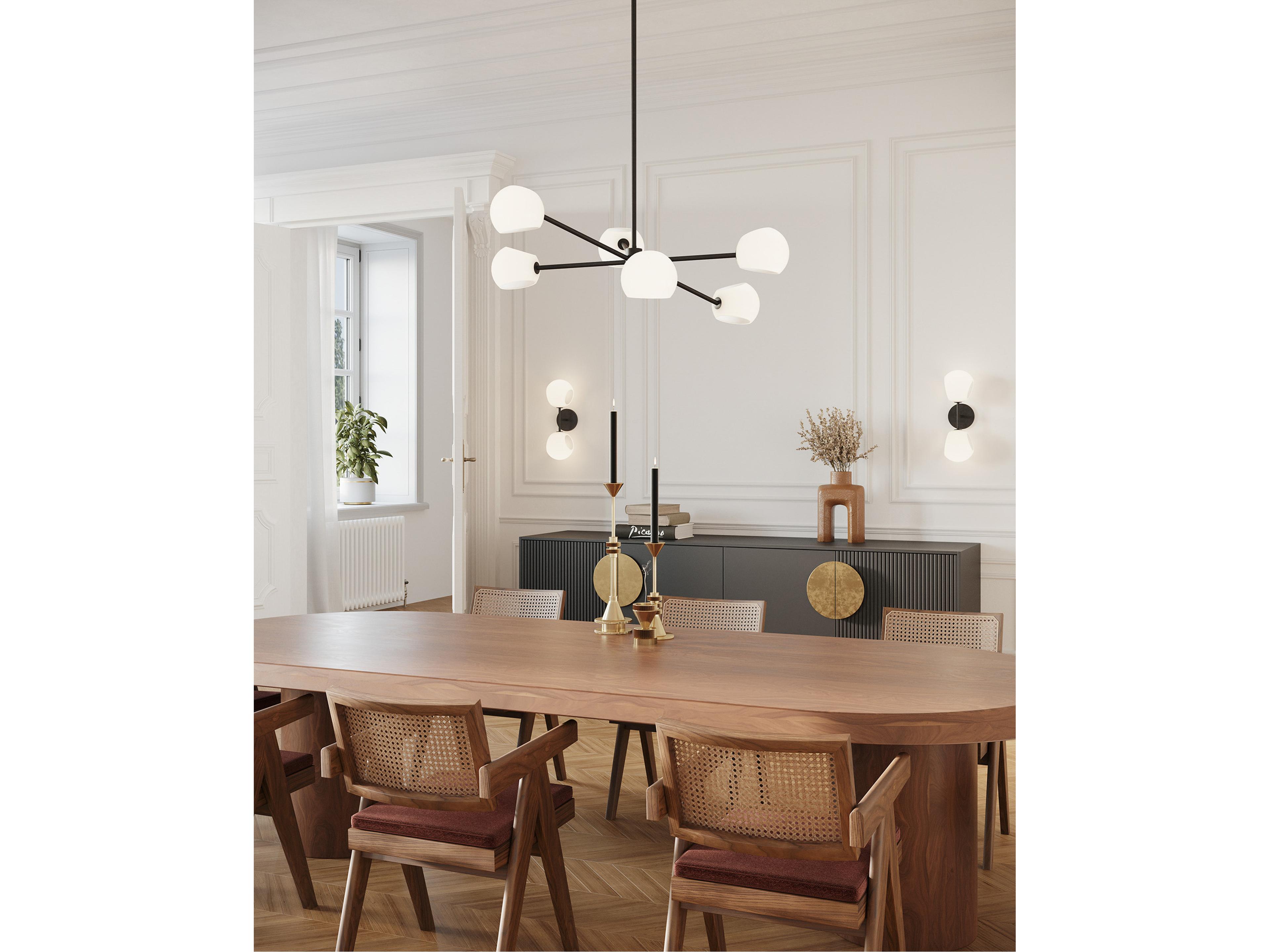 Alora Mood Willow 2-Light Matte Black Wall Sconce