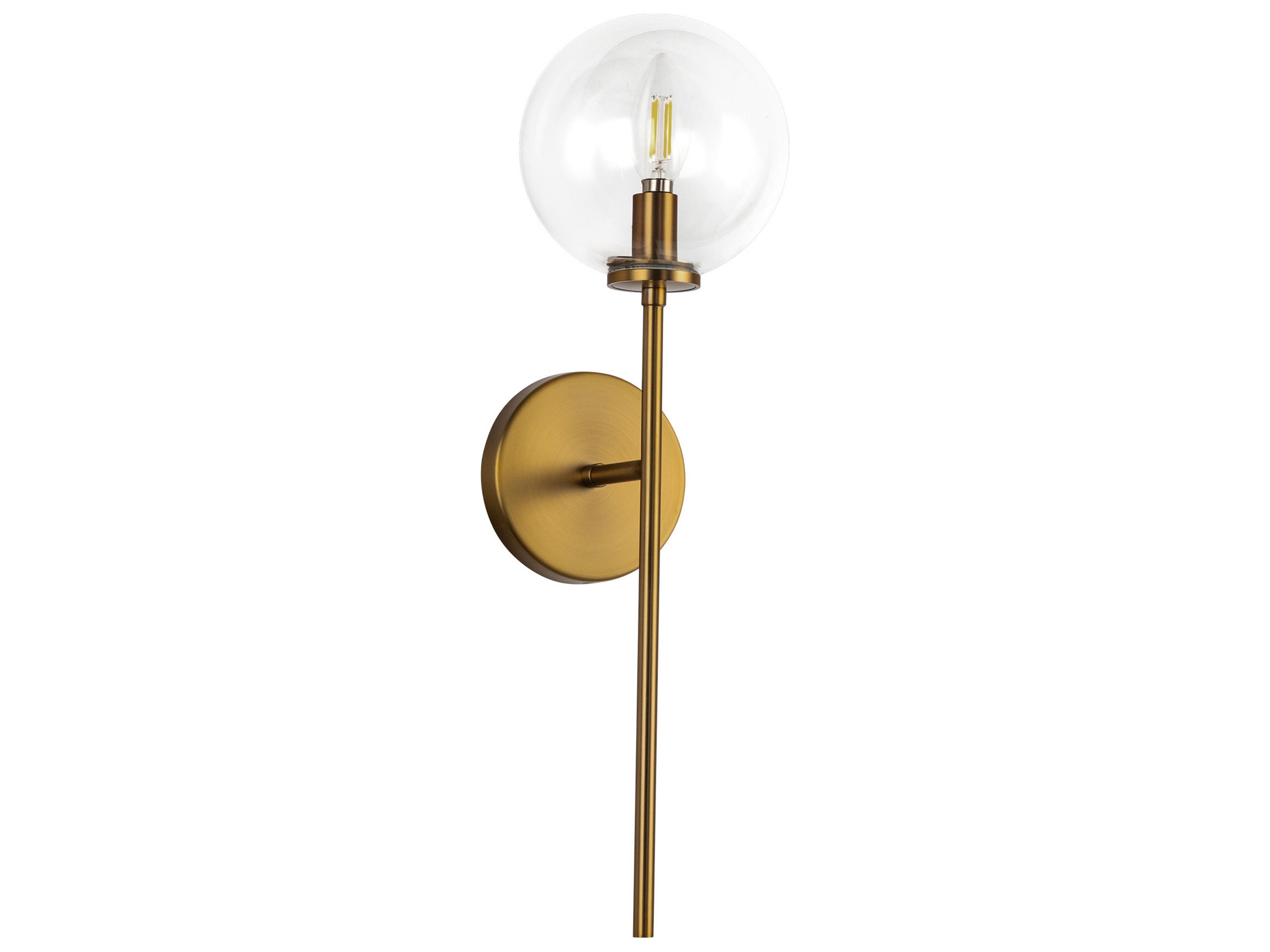 Alora Mood Cassia 1-Light Aged Gold Wall Sconce