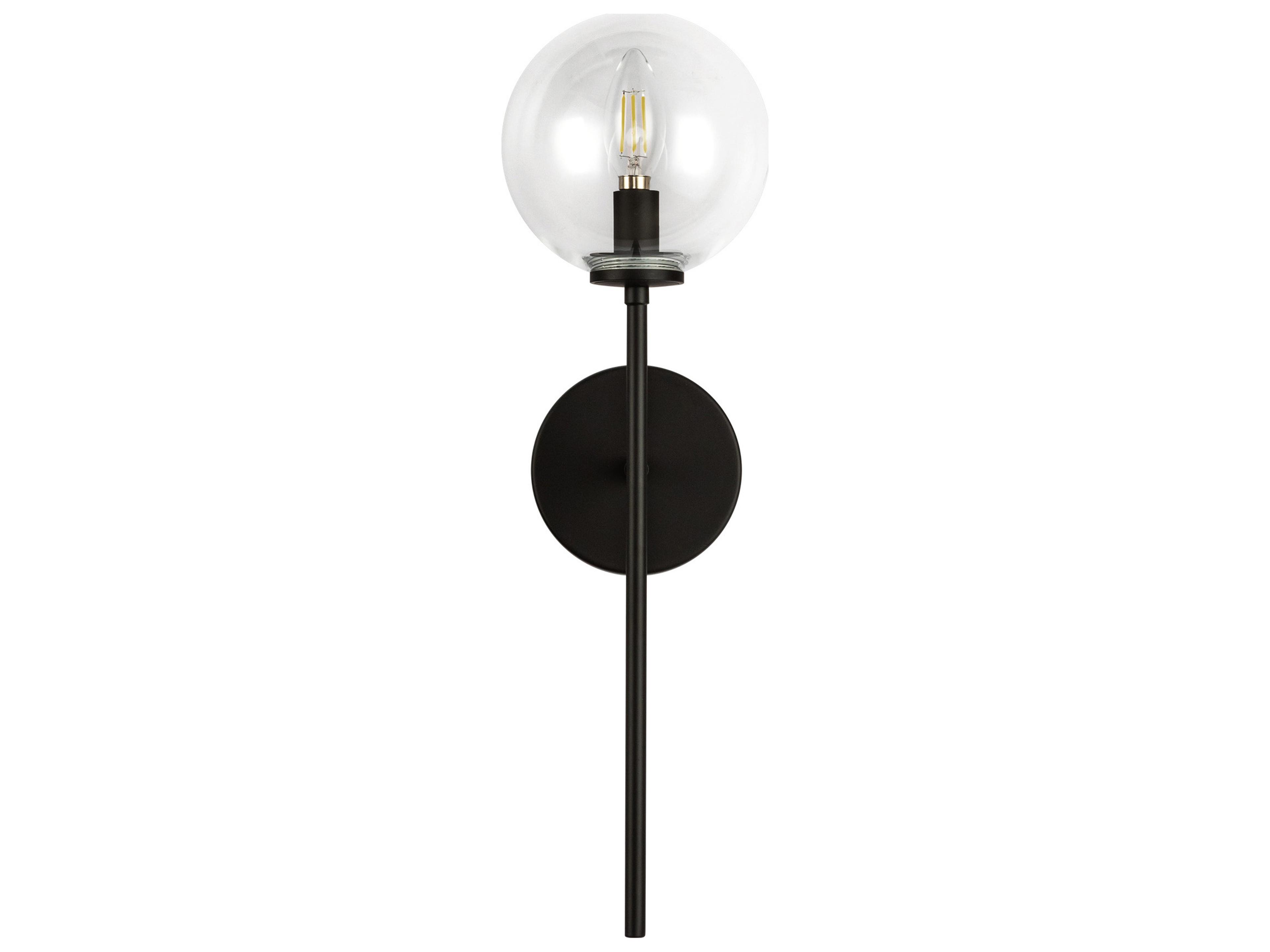 Alora Mood Cassia 1-Light Matte Black Wall Sconce