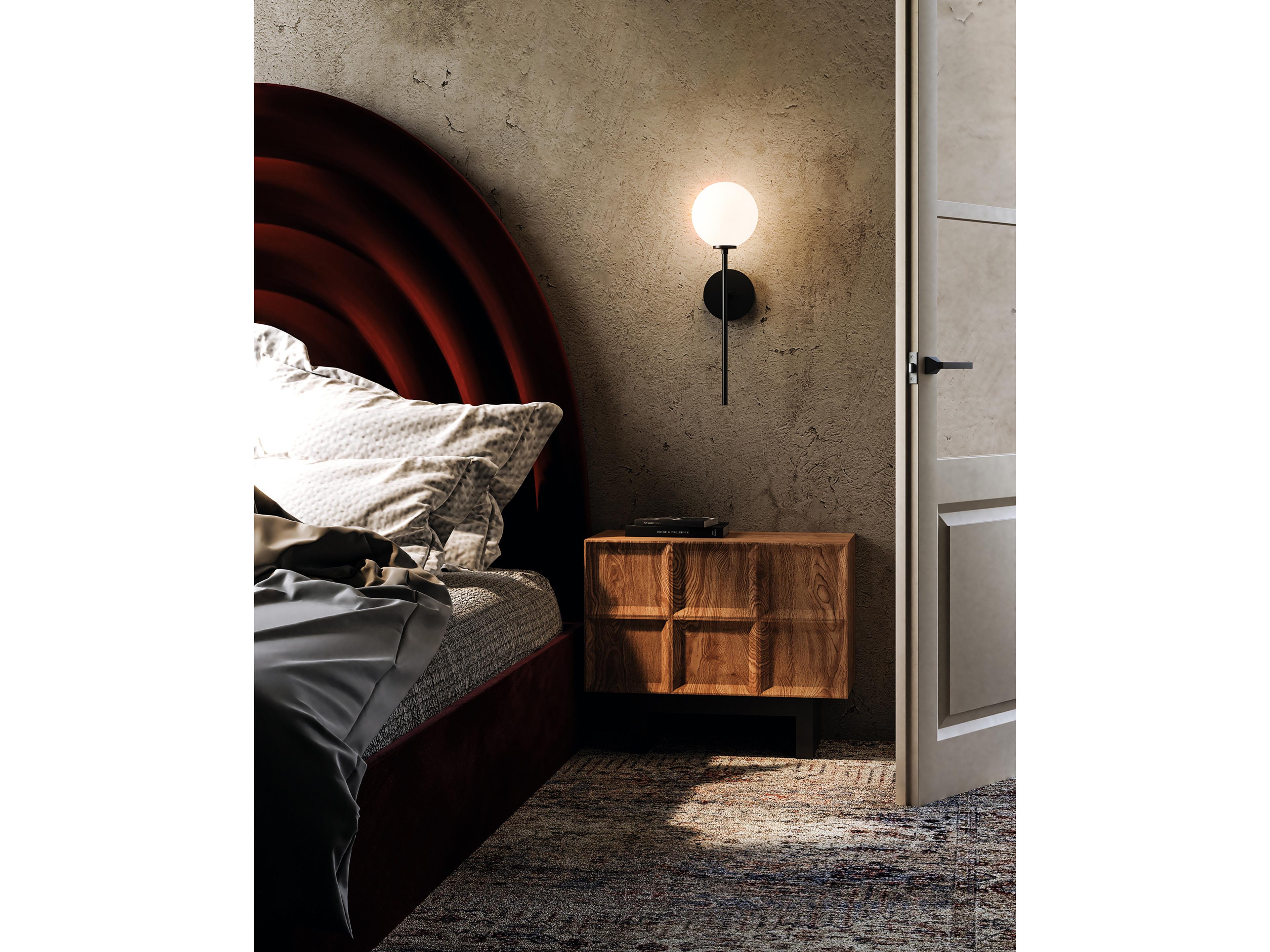 Alora Mood Cassia 1-Light Matte Black Wall Sconce