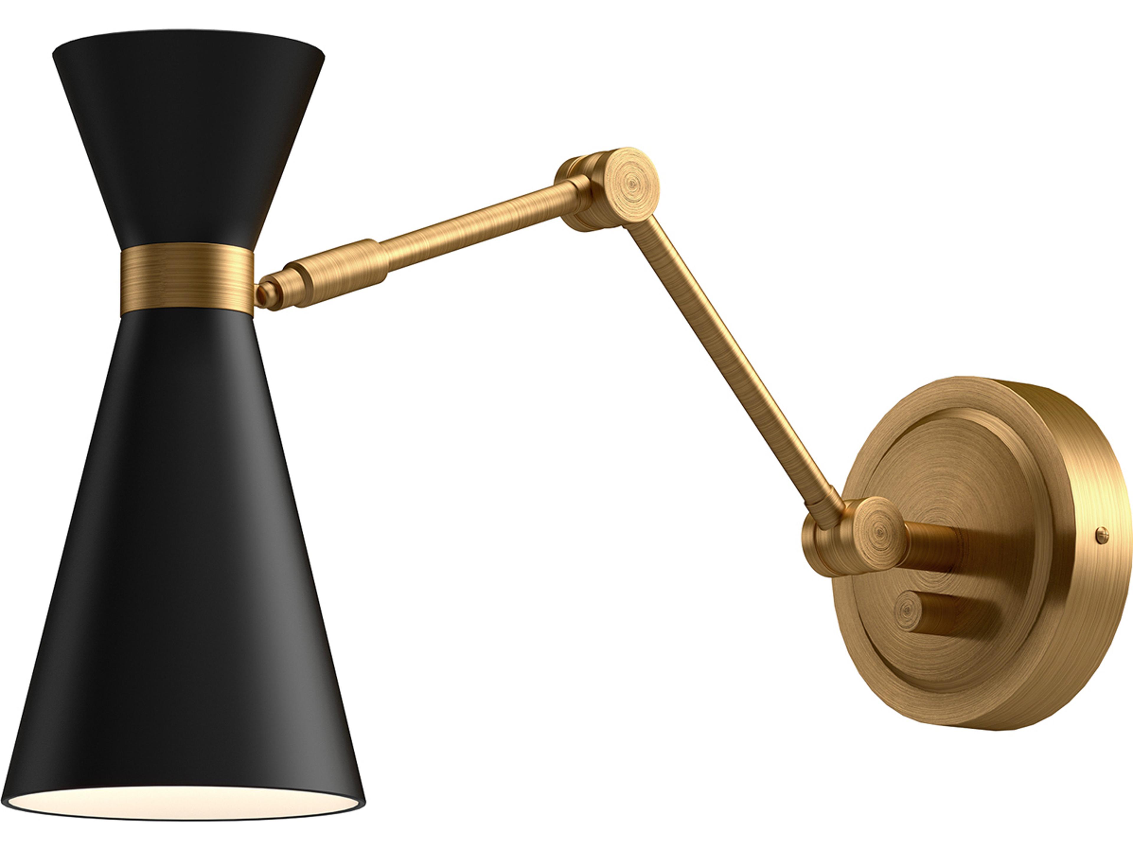 Blake Wall Sconce in Matte Black and Aged Gold