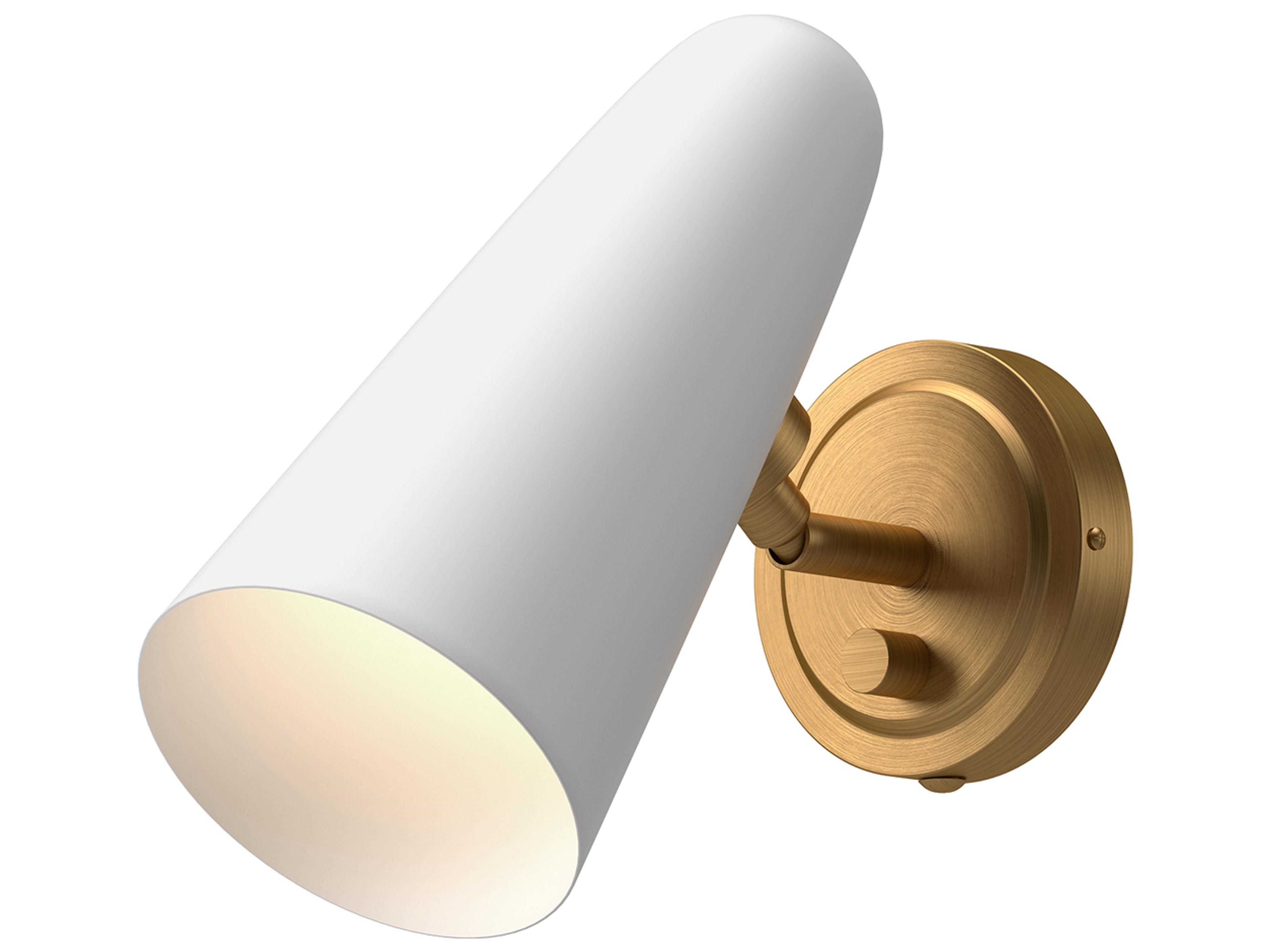 Daniel Wall Sconce Modern Aged Gold and White Light