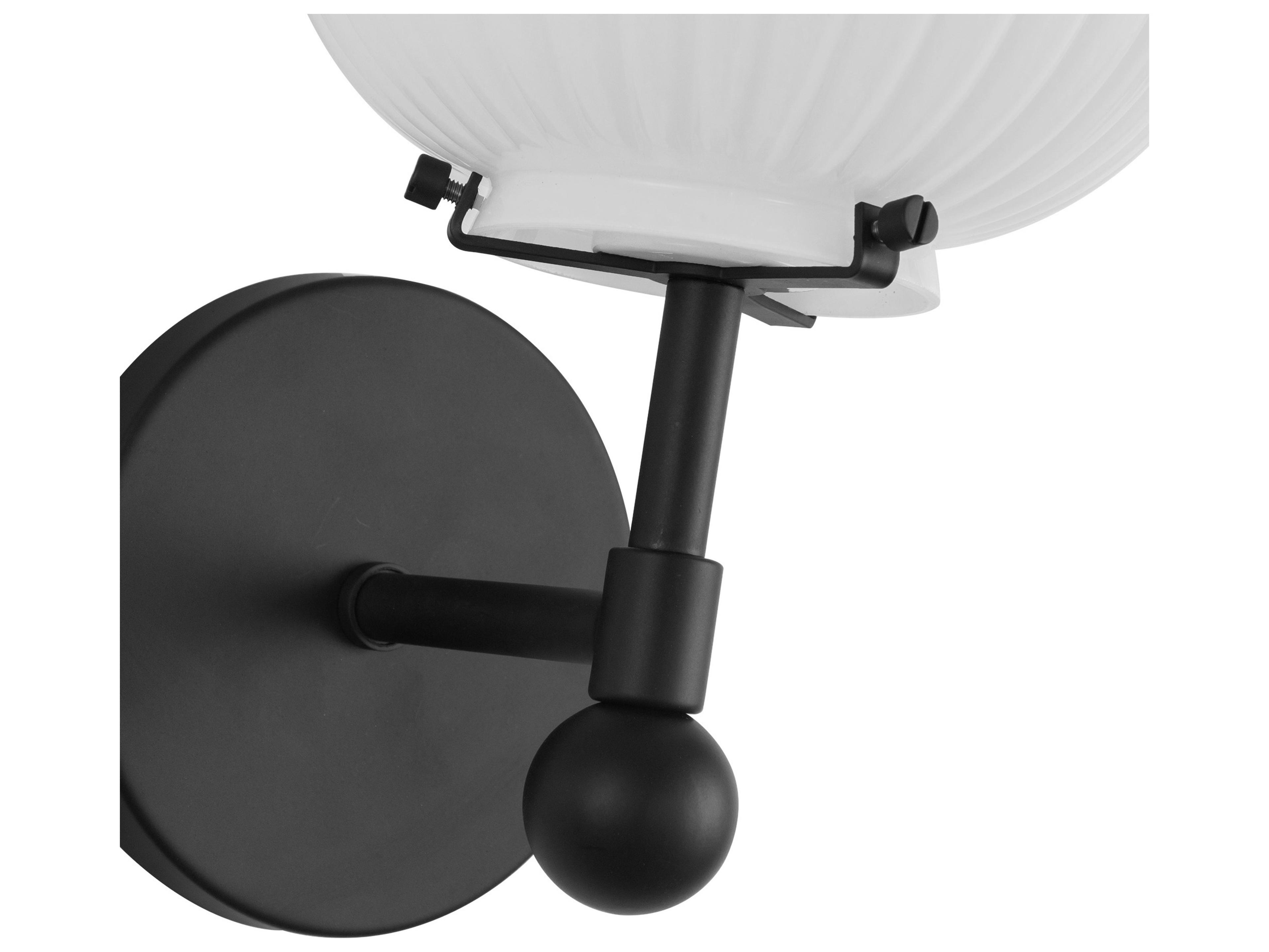 Alora Mood Cherise 1-Light Matte Black Wall Sconce
