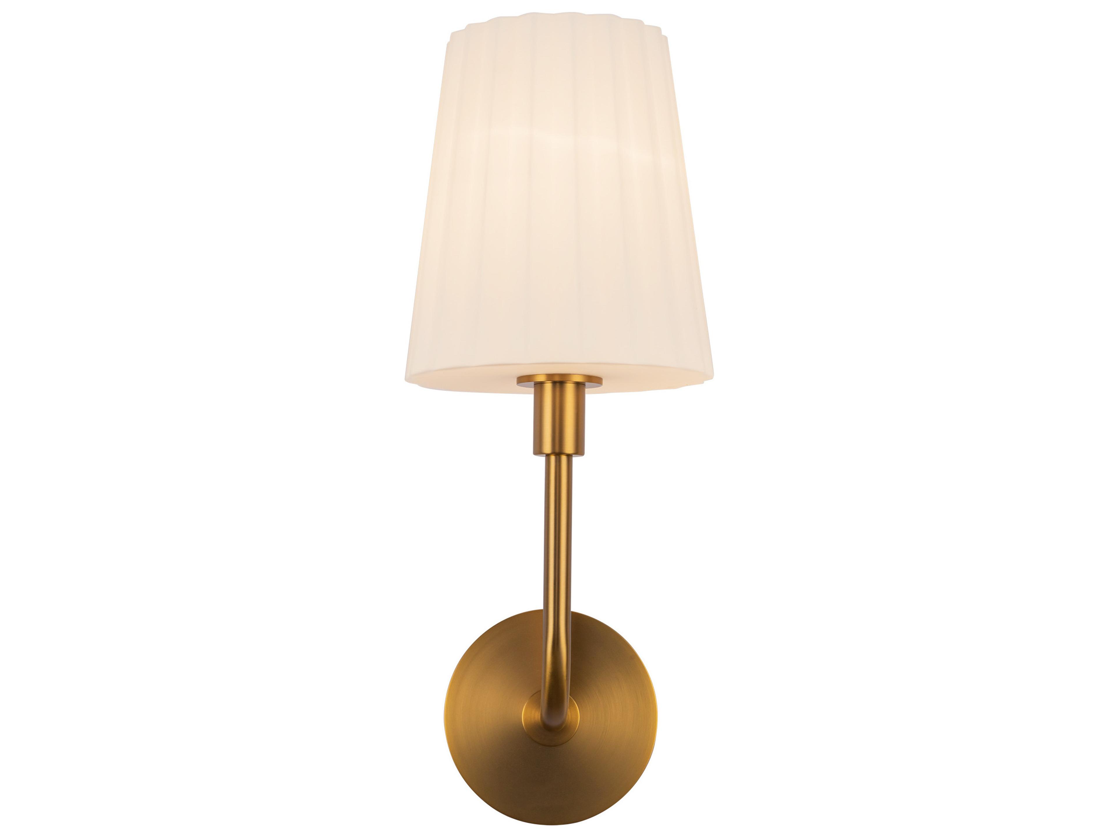 Plisse Wall Sconce Aged Gold Modern Vanity Light