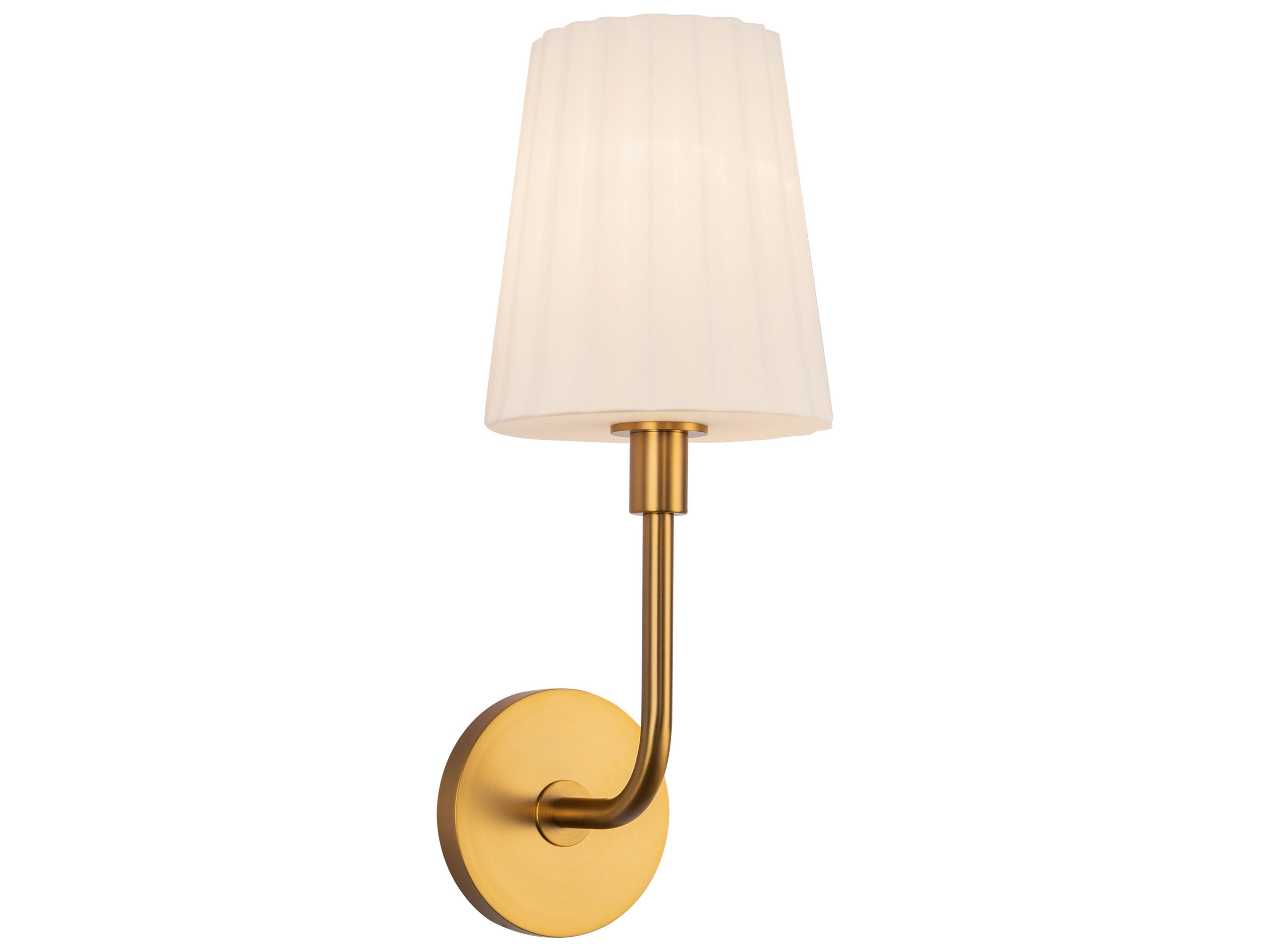 Alora Mood Plisse 1-Light Aged Gold Wall Sconce