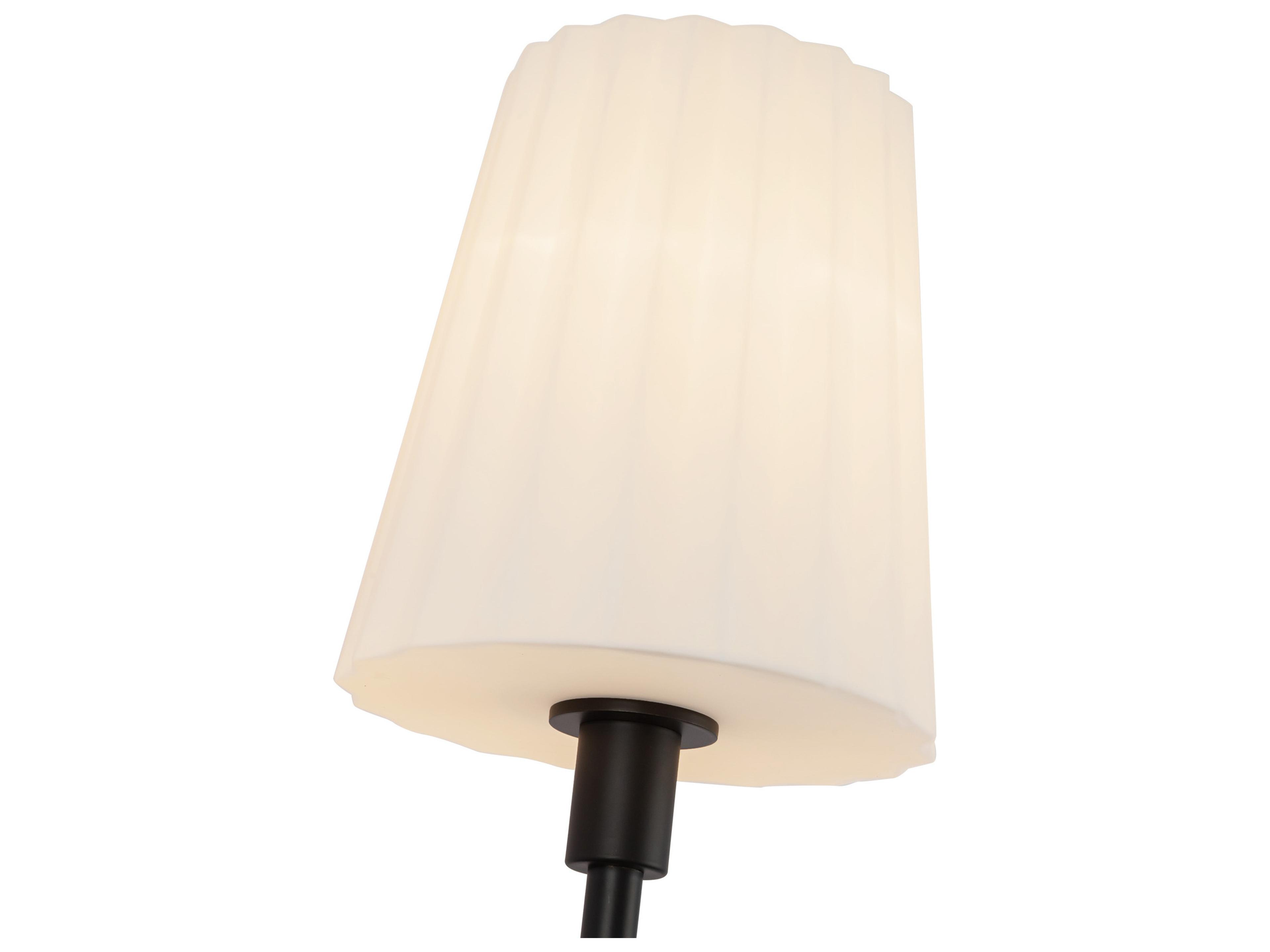 Alora Mood Plisse 1-Light Matte Black Wall Sconce