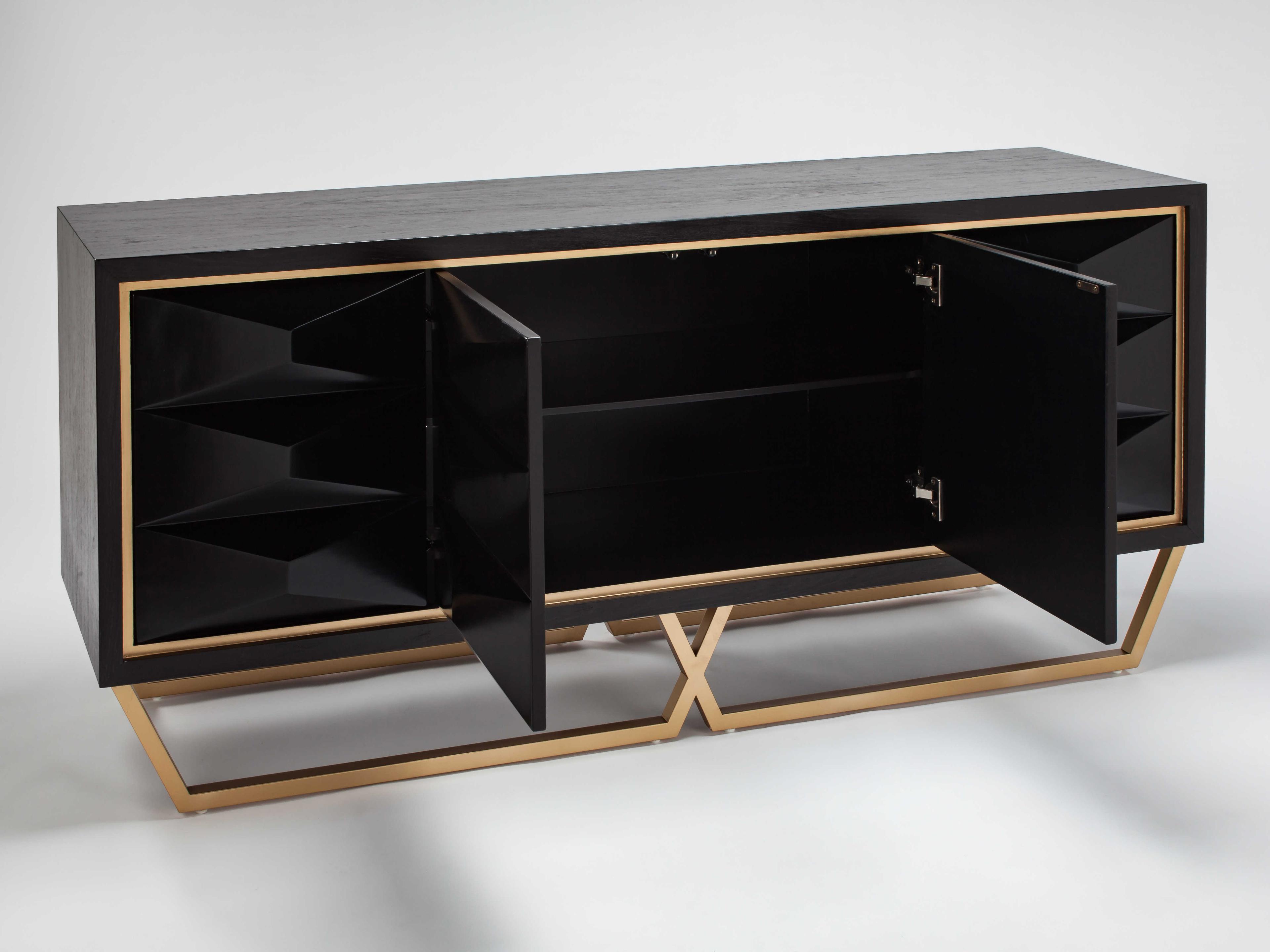 Artmax Black Gold Accent Chest