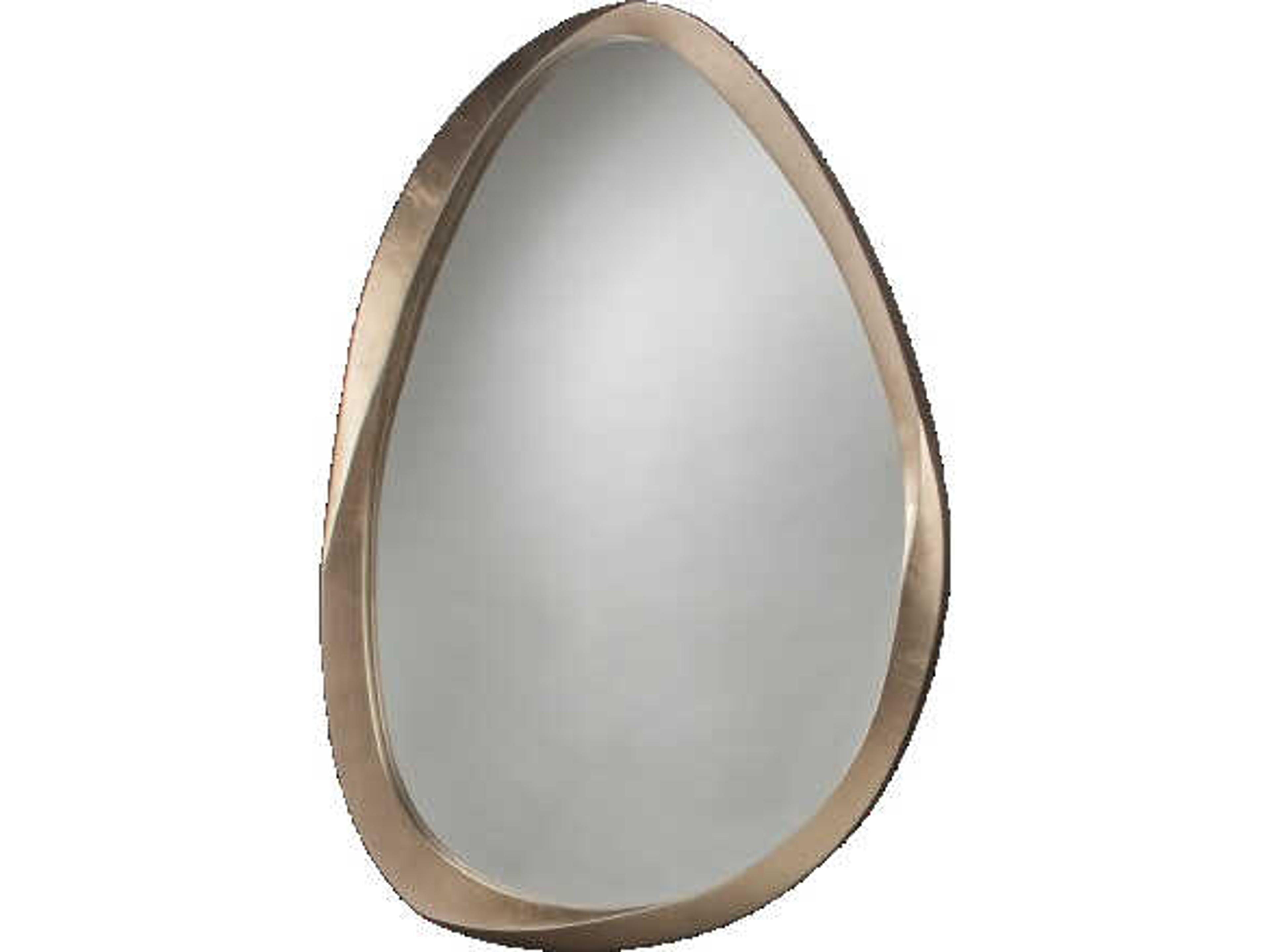 Rectangular Handpainted Silverleaf Wall Mirror with Champagne Gold Wash