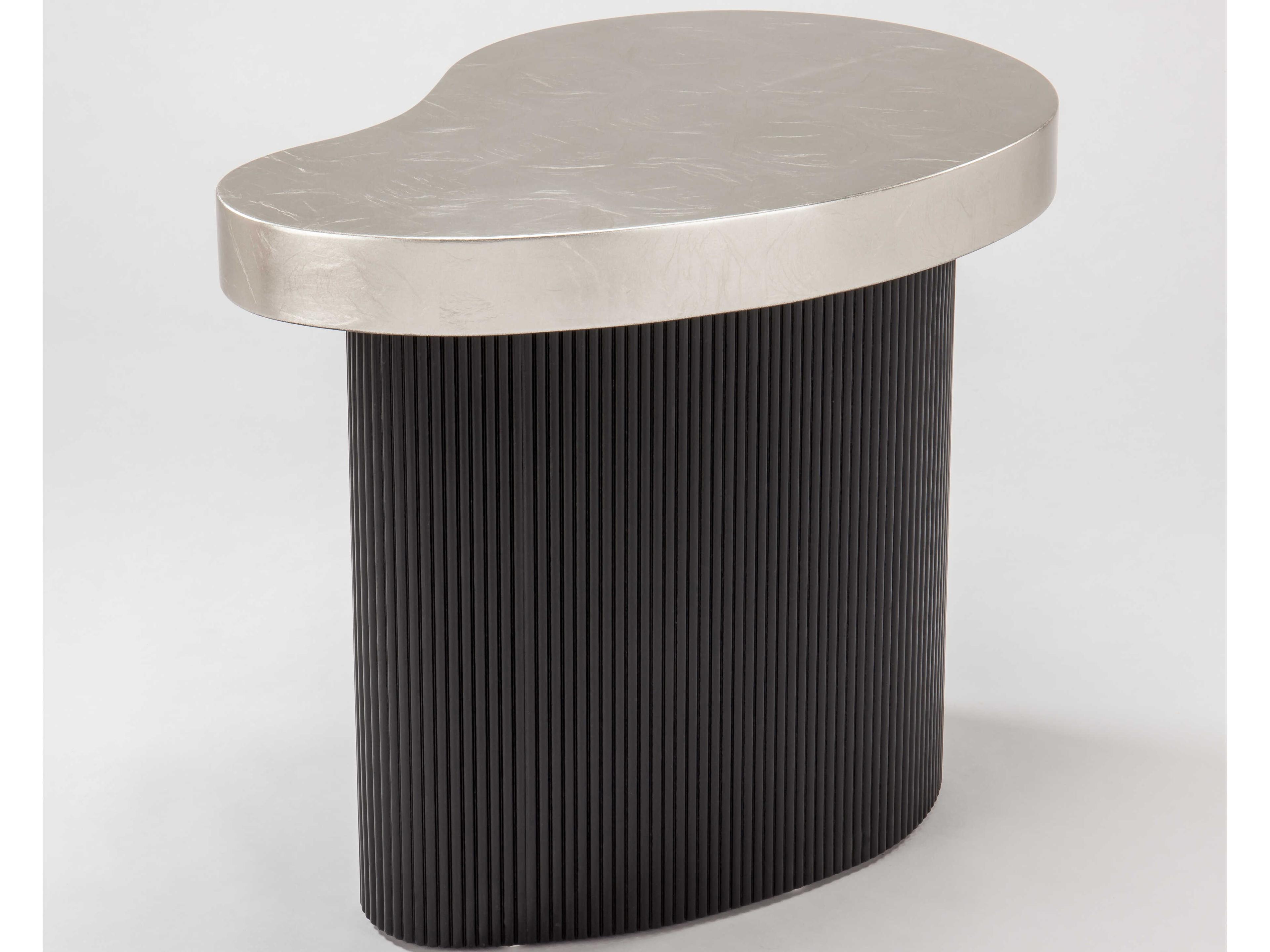 Wood Silverleaf Black End Table