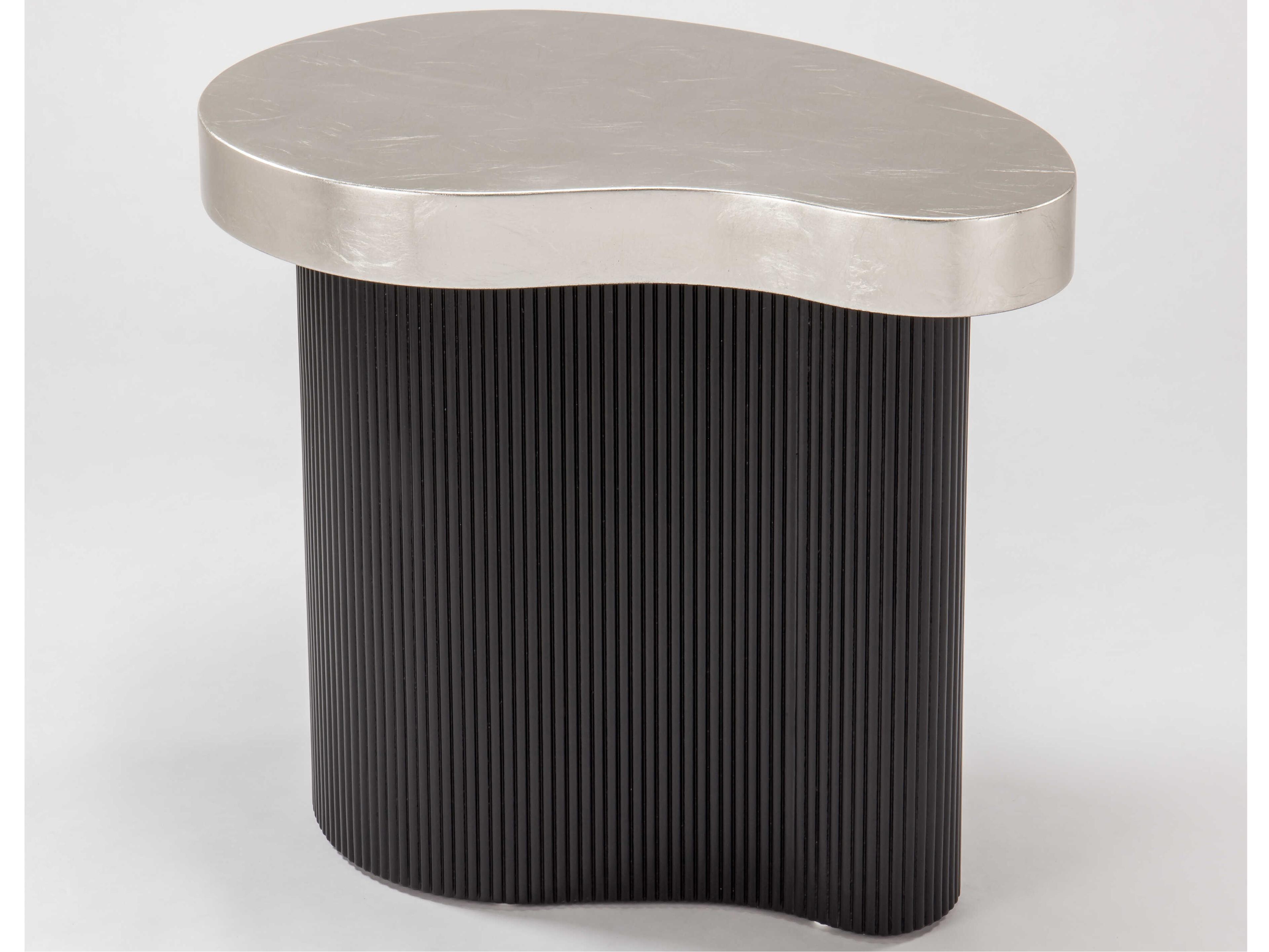 Artmax Wood Silverleaf Black End Table