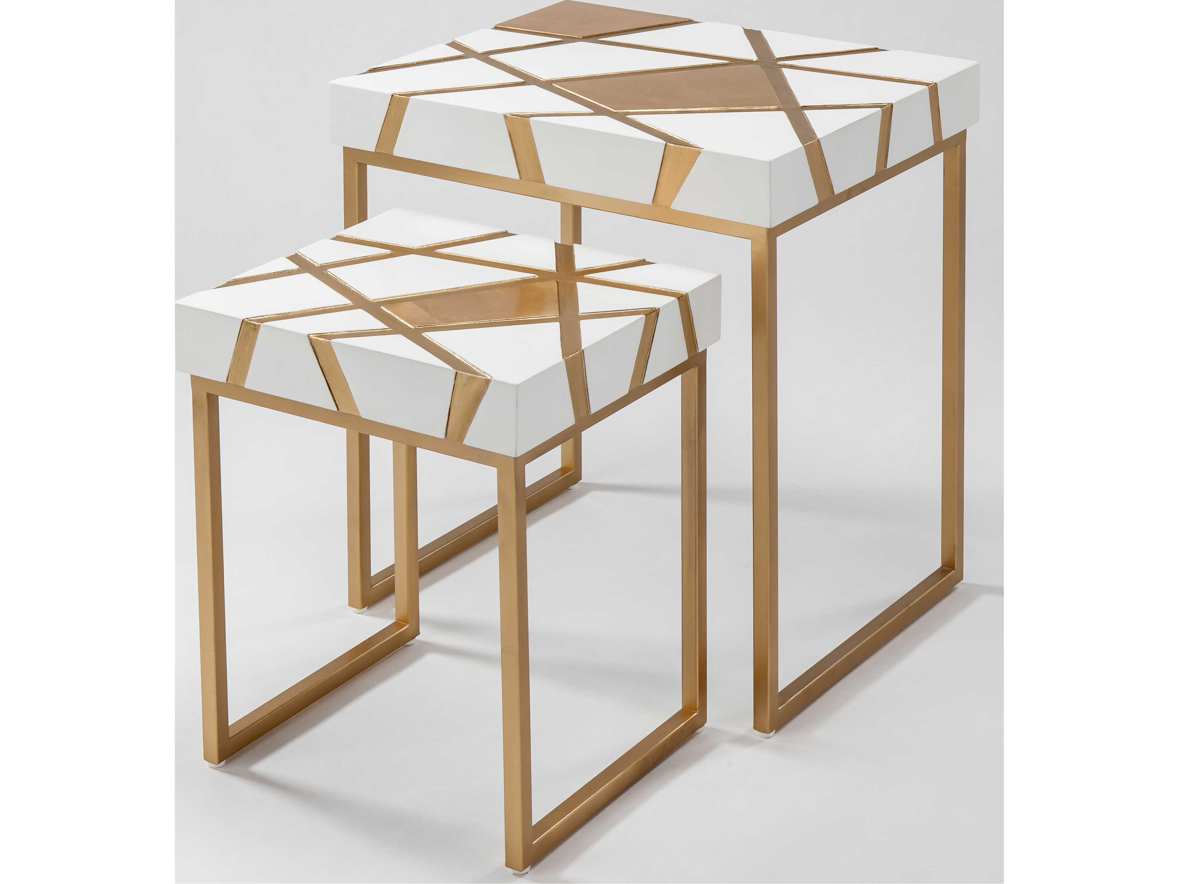 Rectangular Glass End Table Set of 2