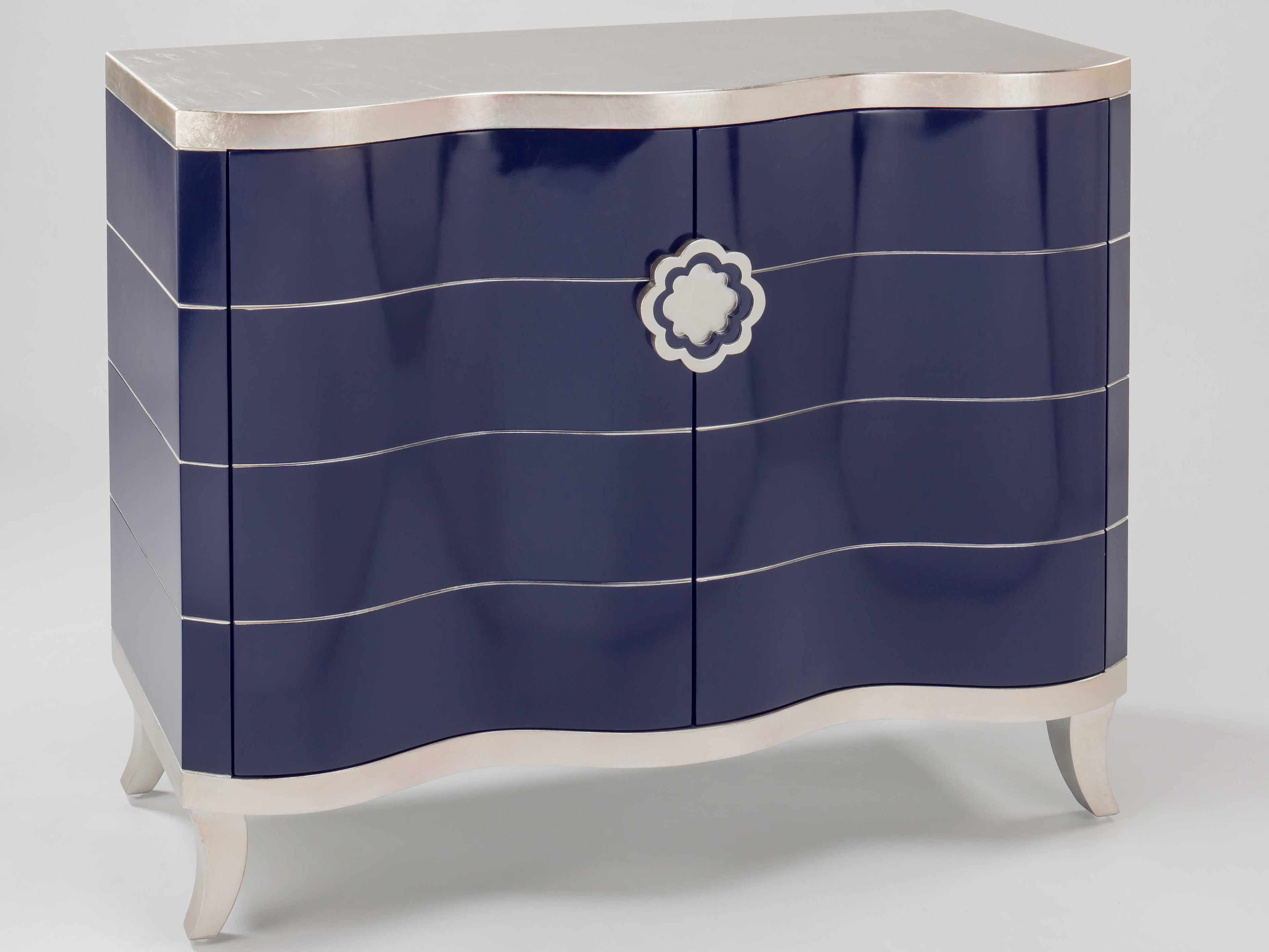 Blue Champagne Silver Accent Chest