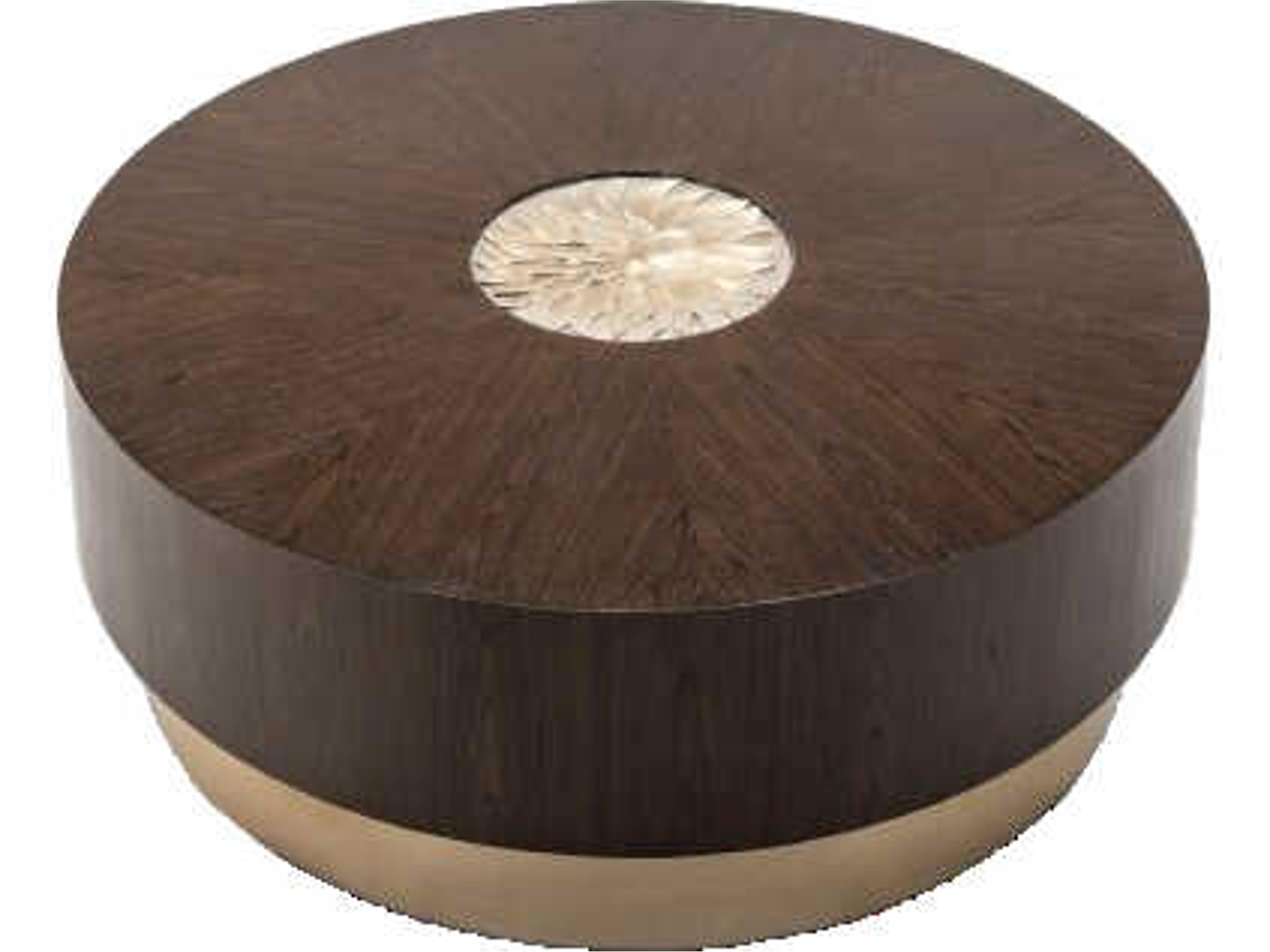 Artmax Round Wood Veneer Tobacco Coffee Table
