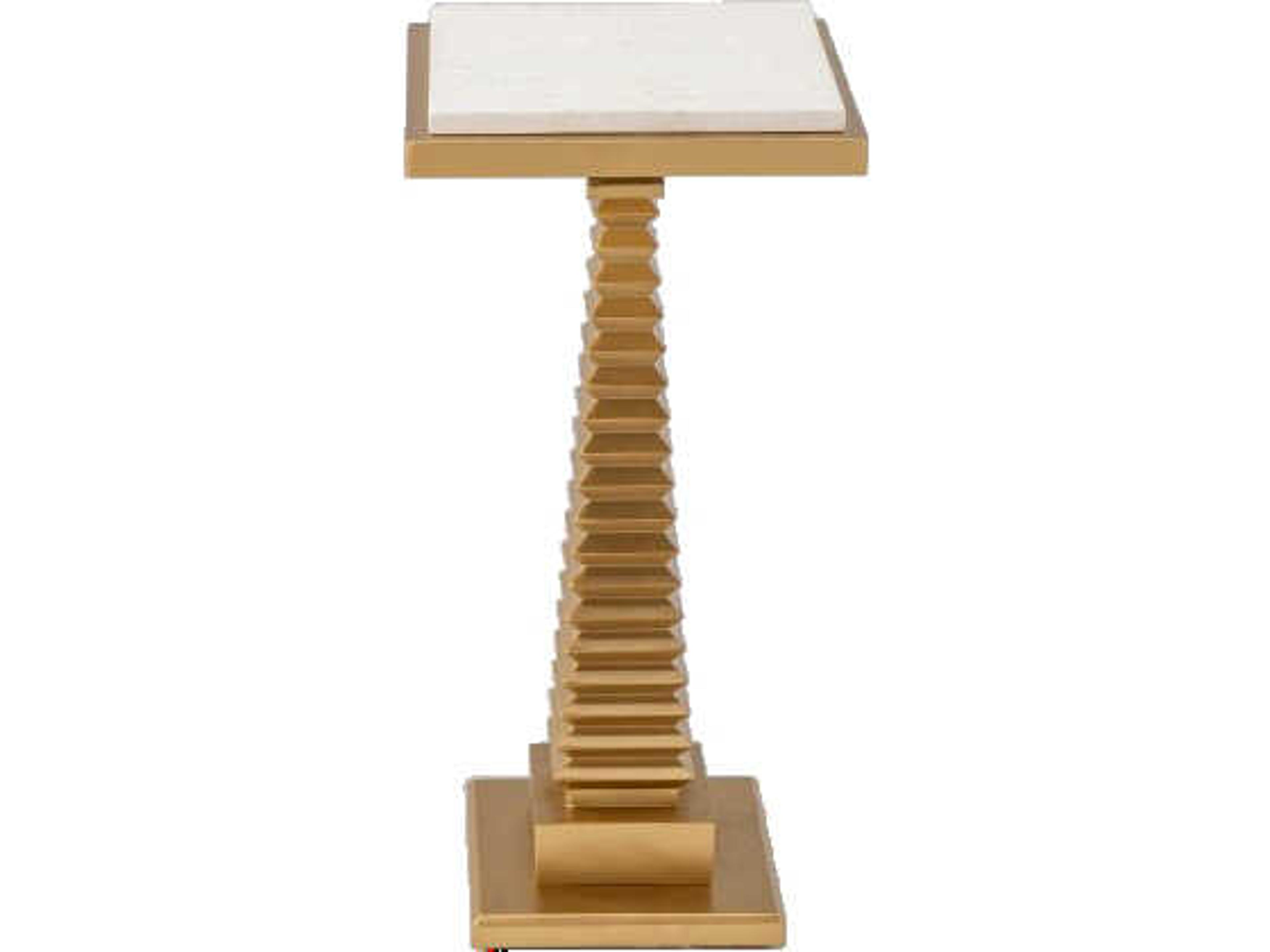 Artmax Square Marble Goldleaf End Table