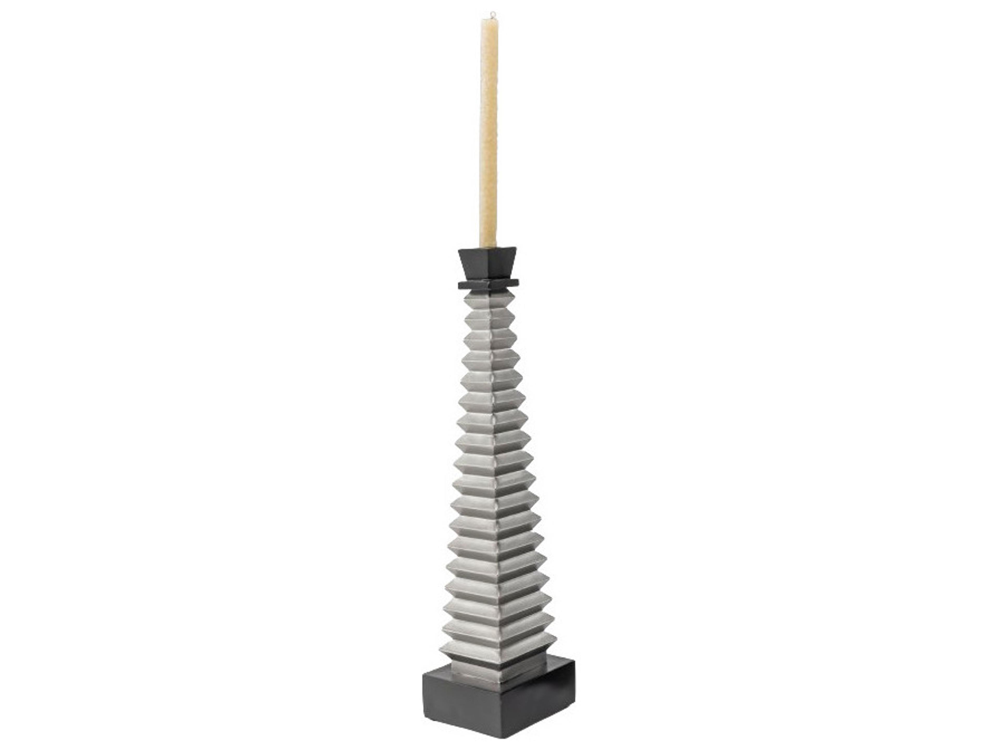 Black Silver Candle Holder
