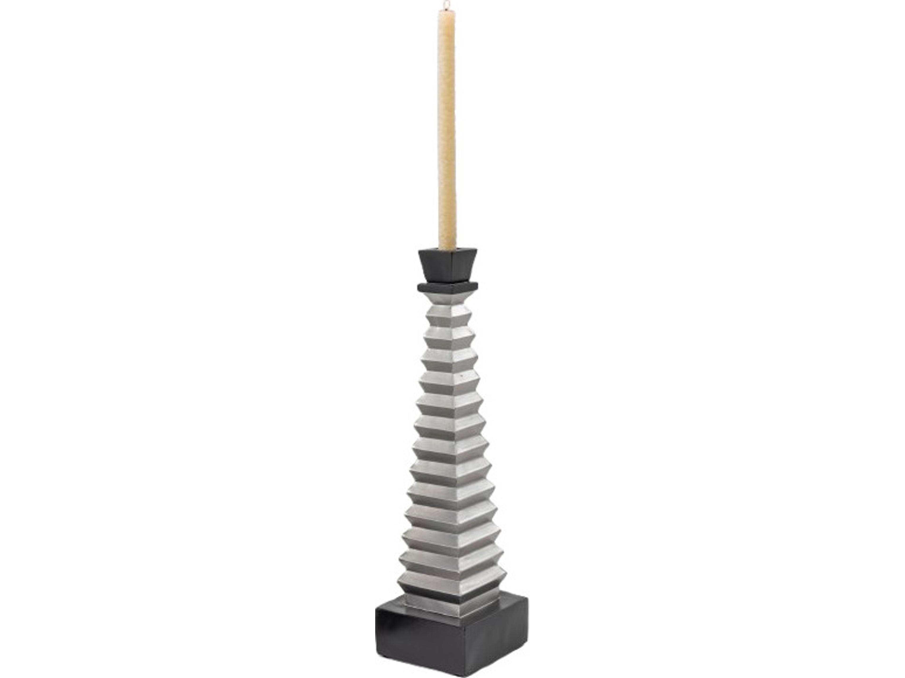 Black Silver Candle Holder