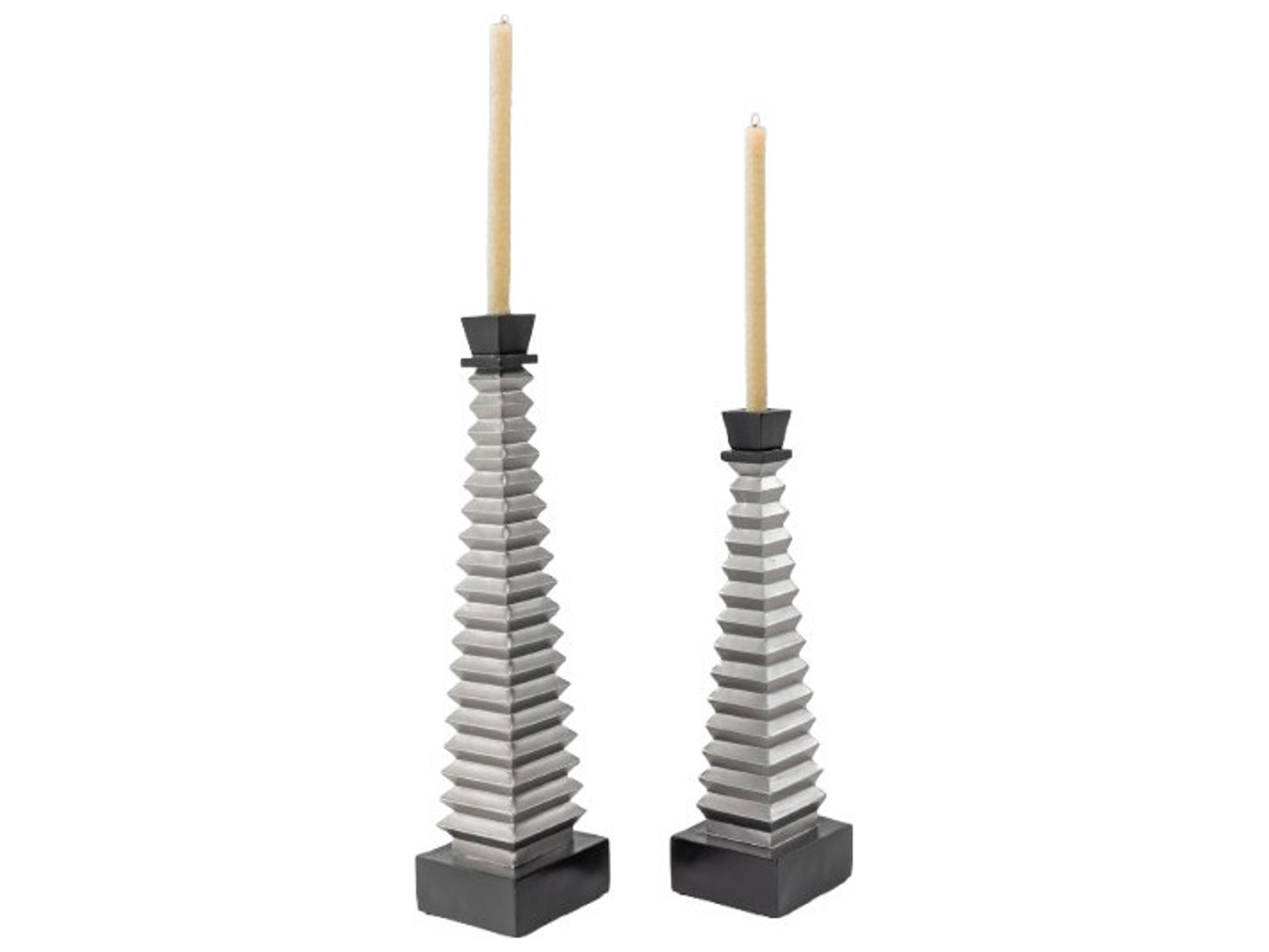 Artmax Black Silver Candle Holder