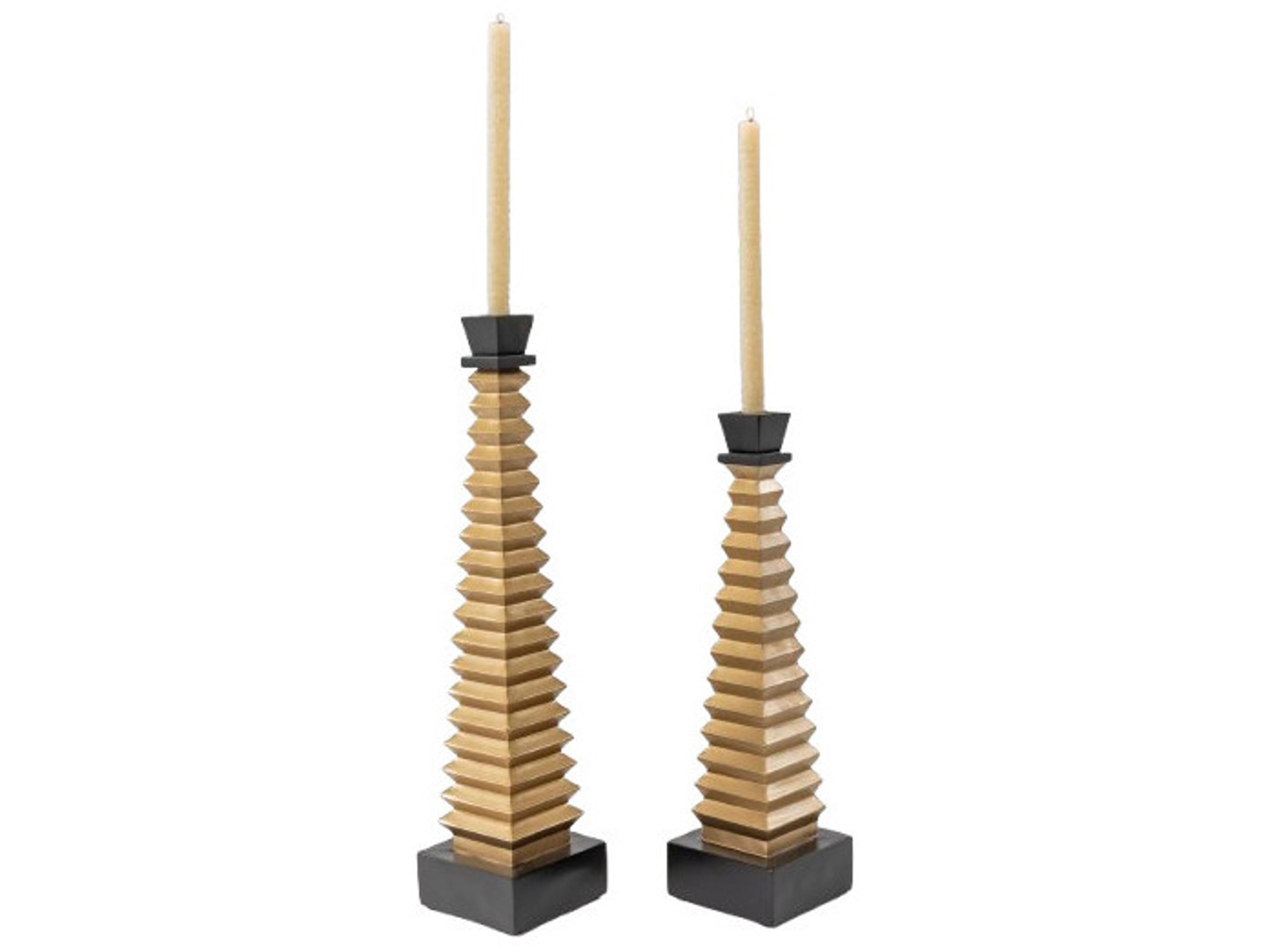 Artmax Black Gold Candle Holder