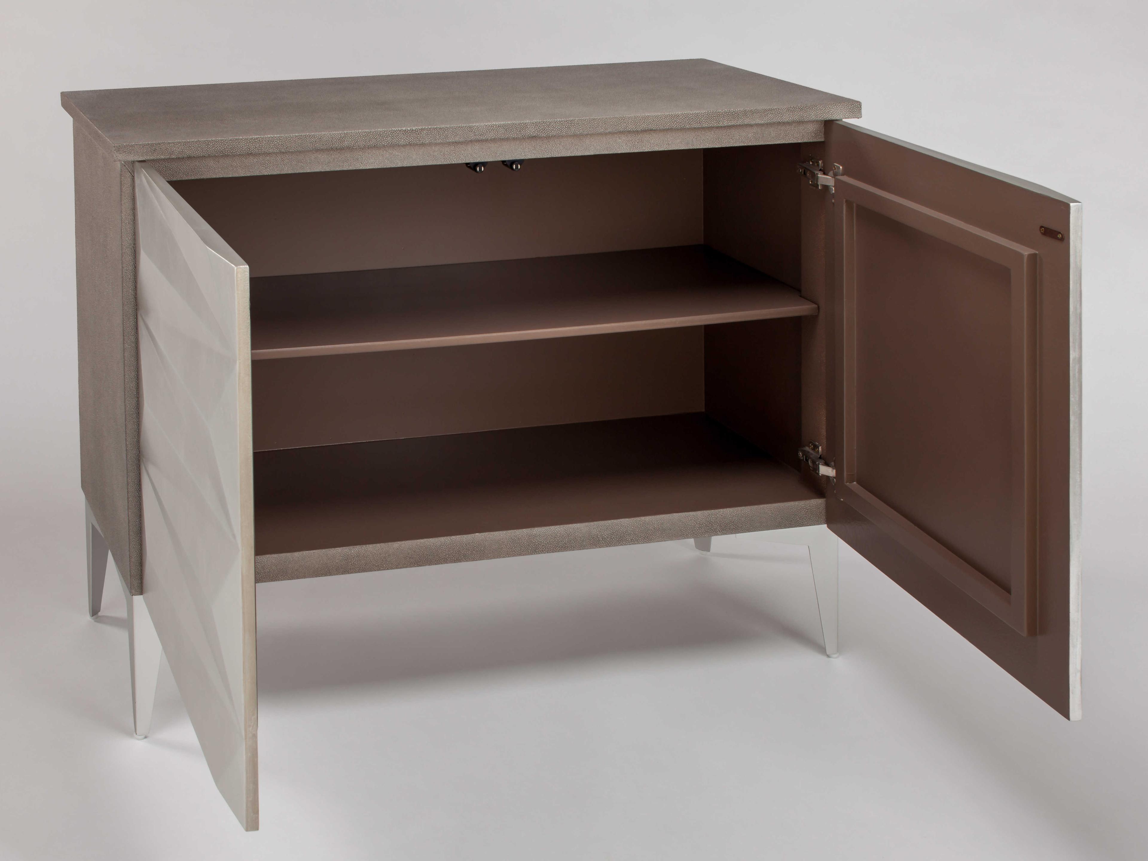 Artmax 47" Wide Gray Silverleaf Accent Chest