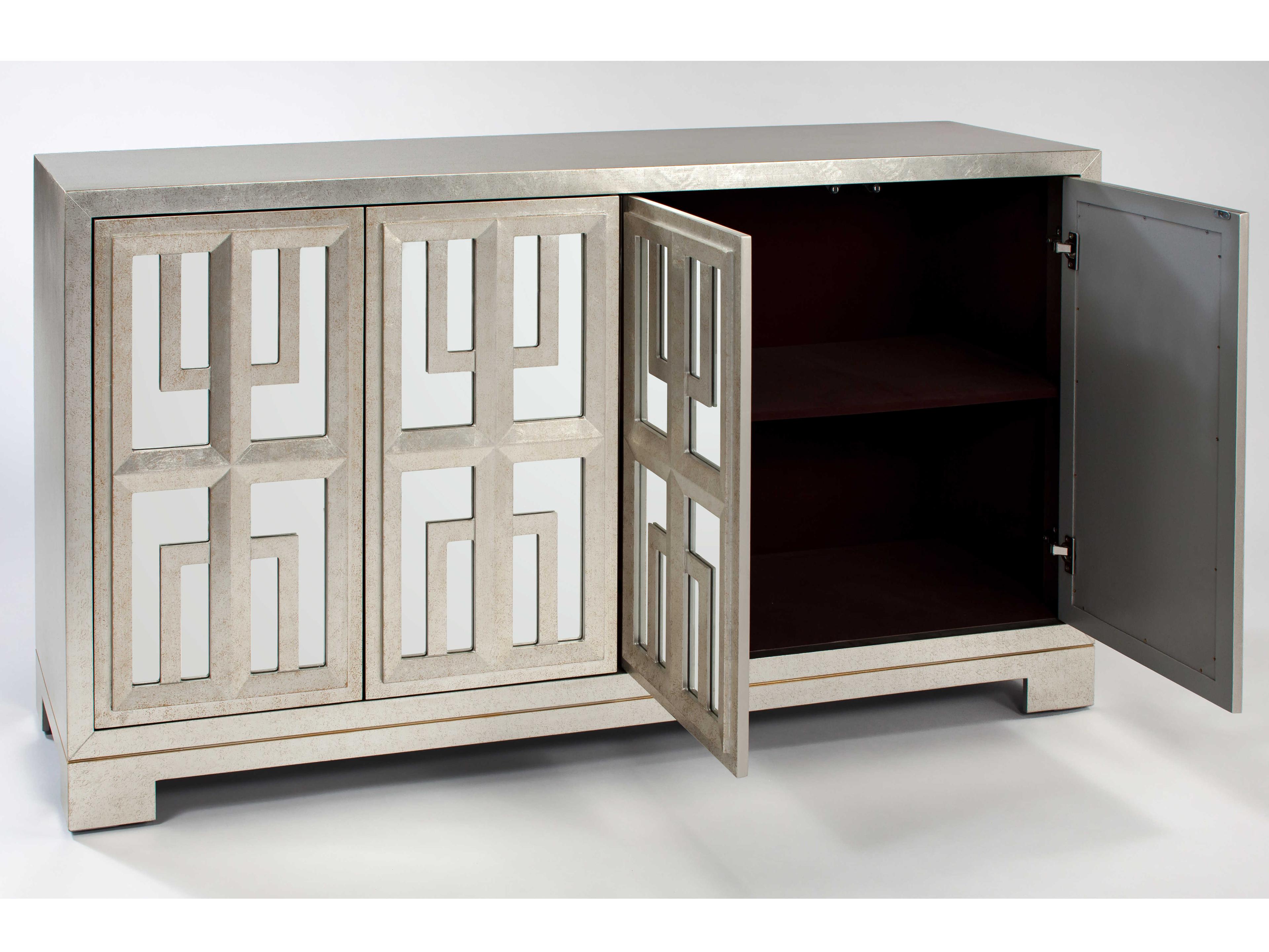 Artmax 68'' Wormn Silver Light Champagne Brush Sideboard