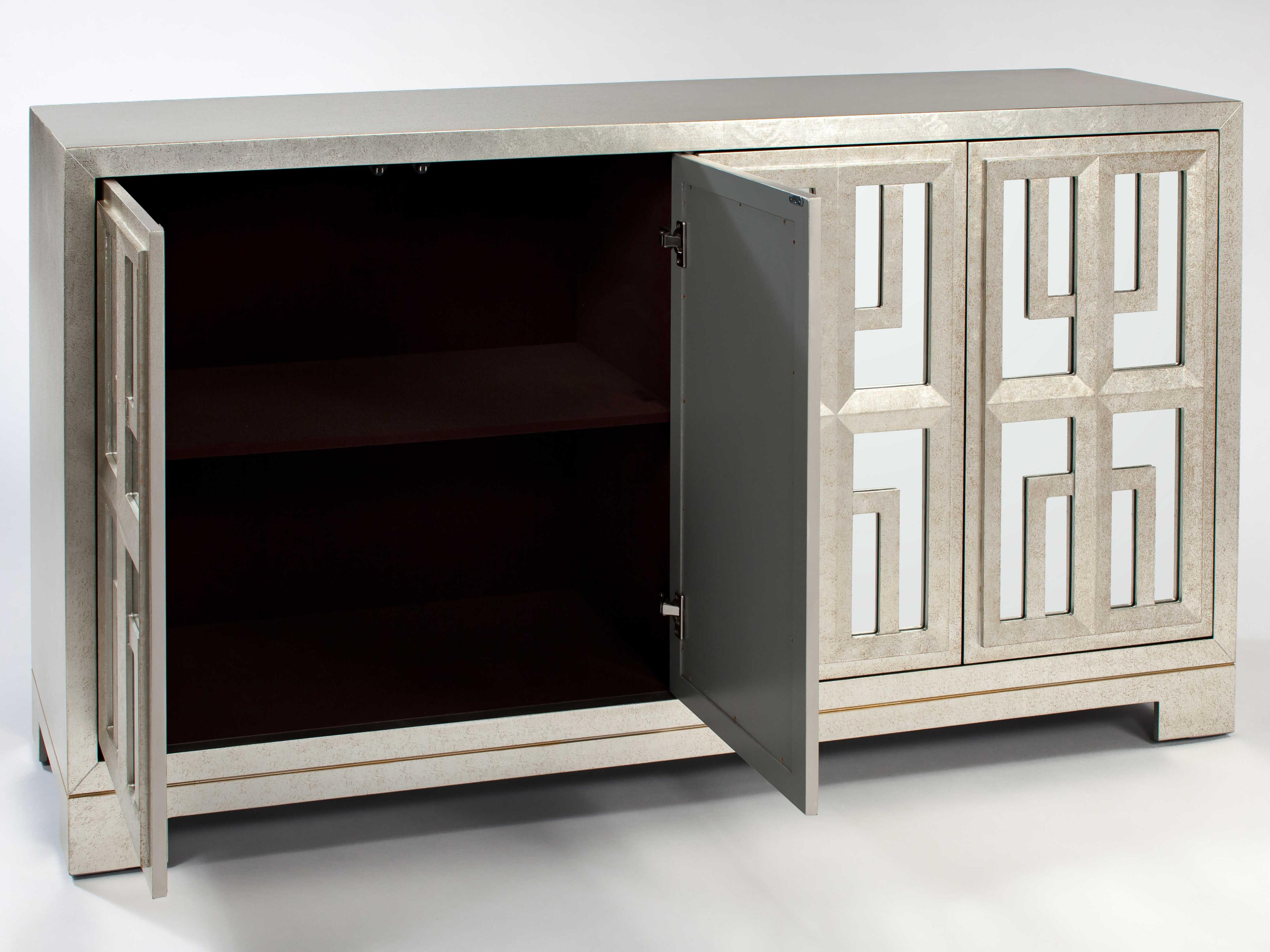 Artmax 68'' Wormn Silver Light Champagne Brush Sideboard