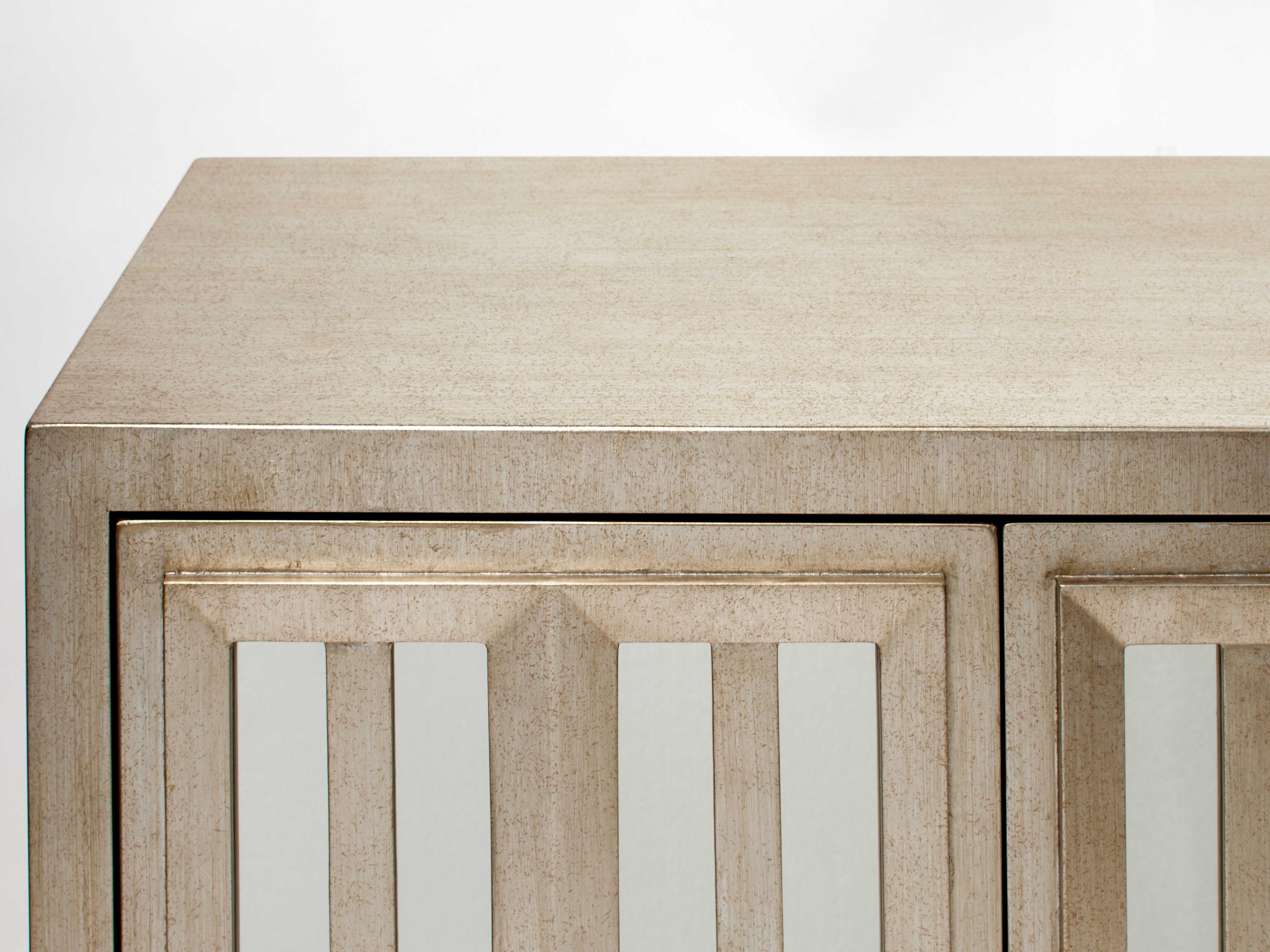 Artmax 68'' Wormn Silver Light Champagne Brush Sideboard