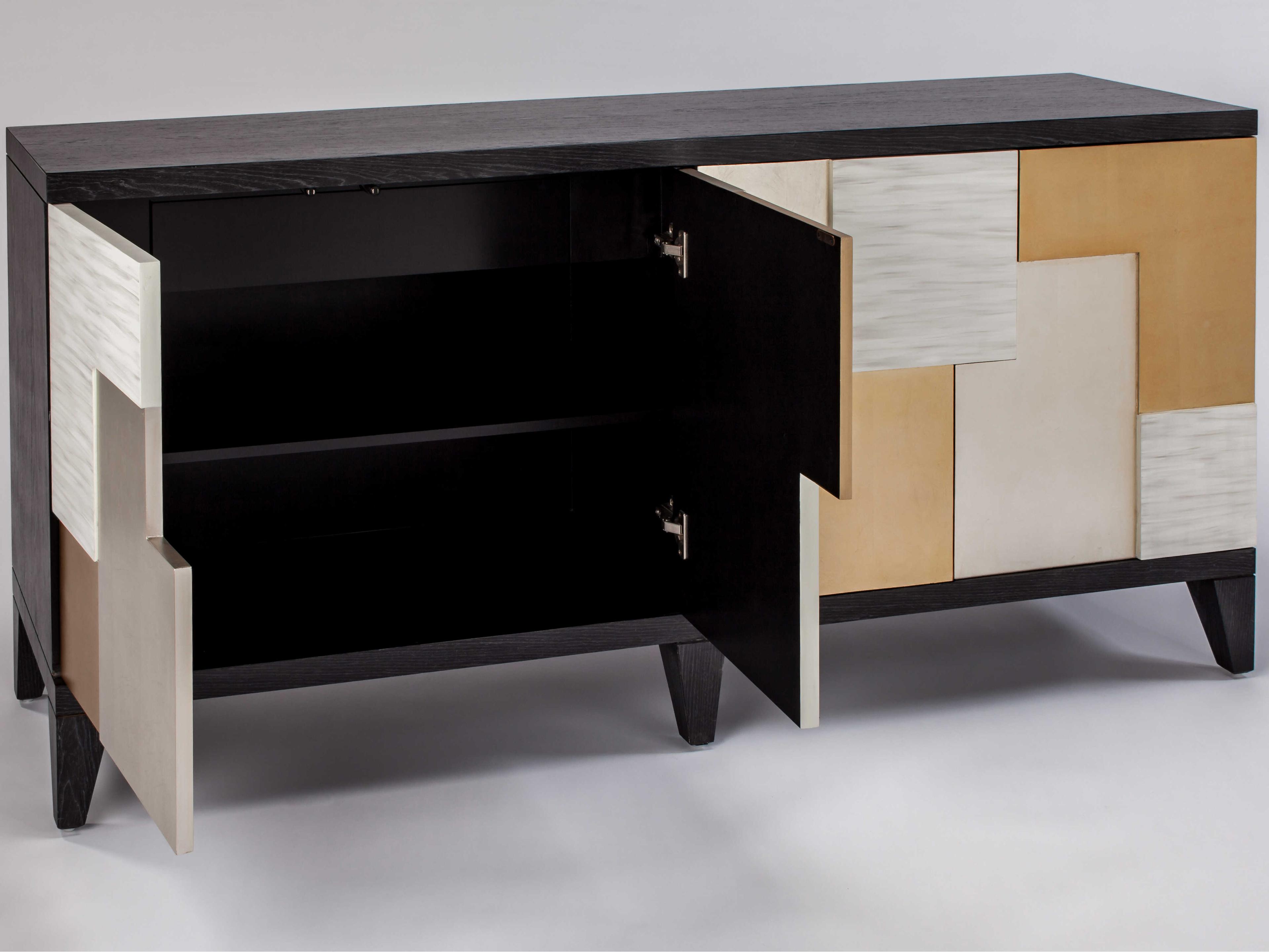 Artmax 72" Gold Black Sideboard