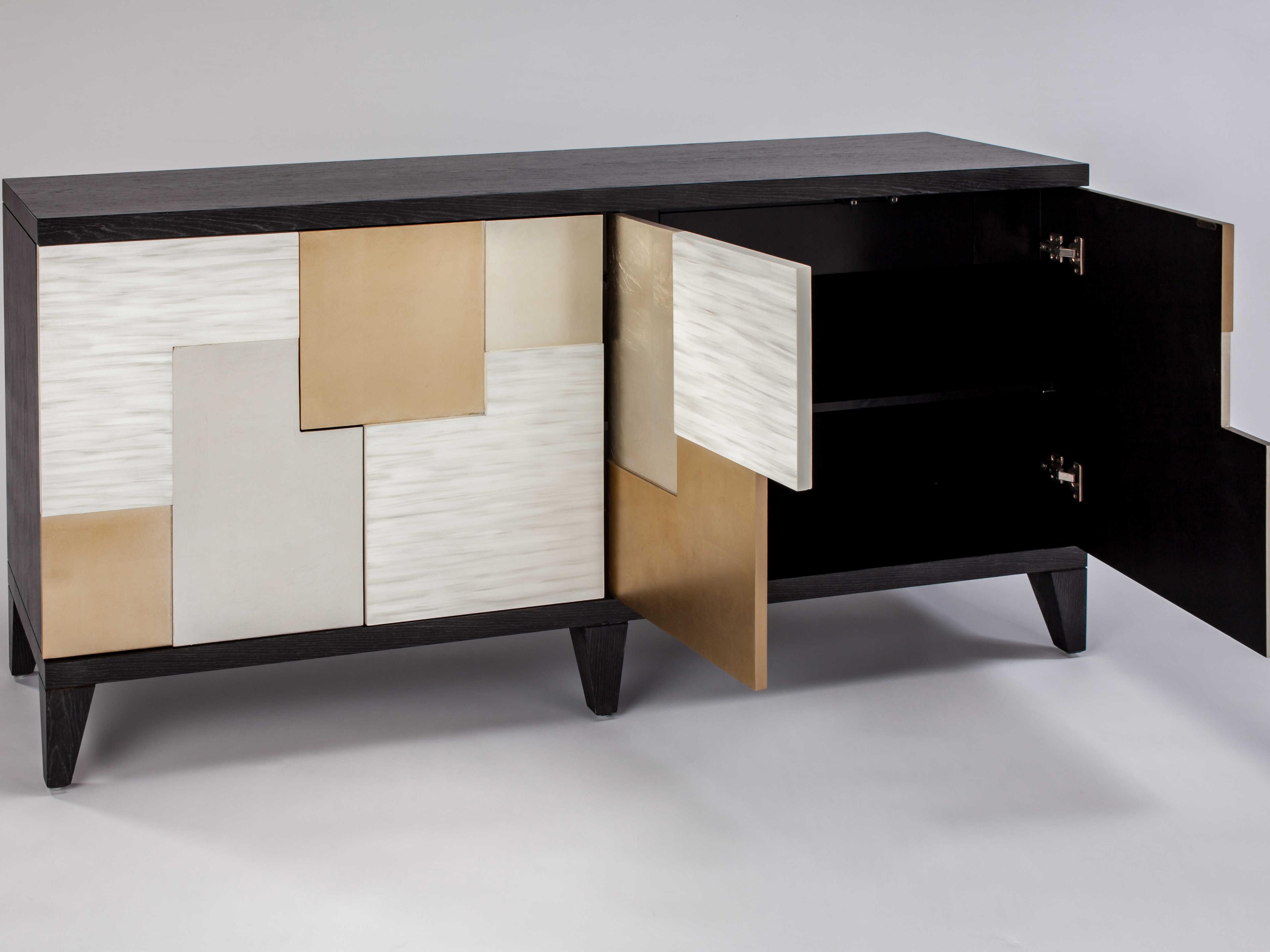 Artmax 72" Gold Black Sideboard