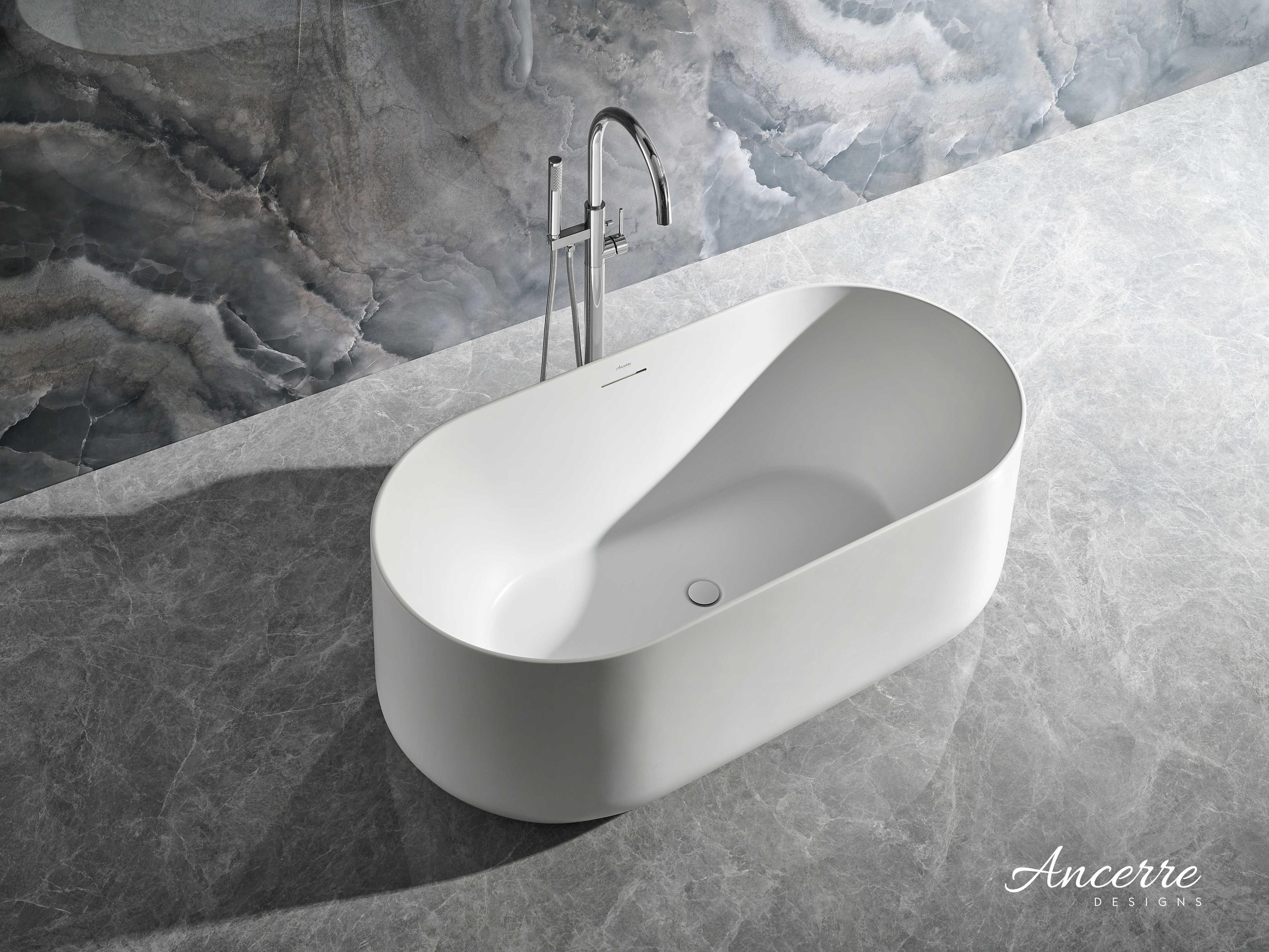 Ancerre Designs Cossue Matte White Bathtub