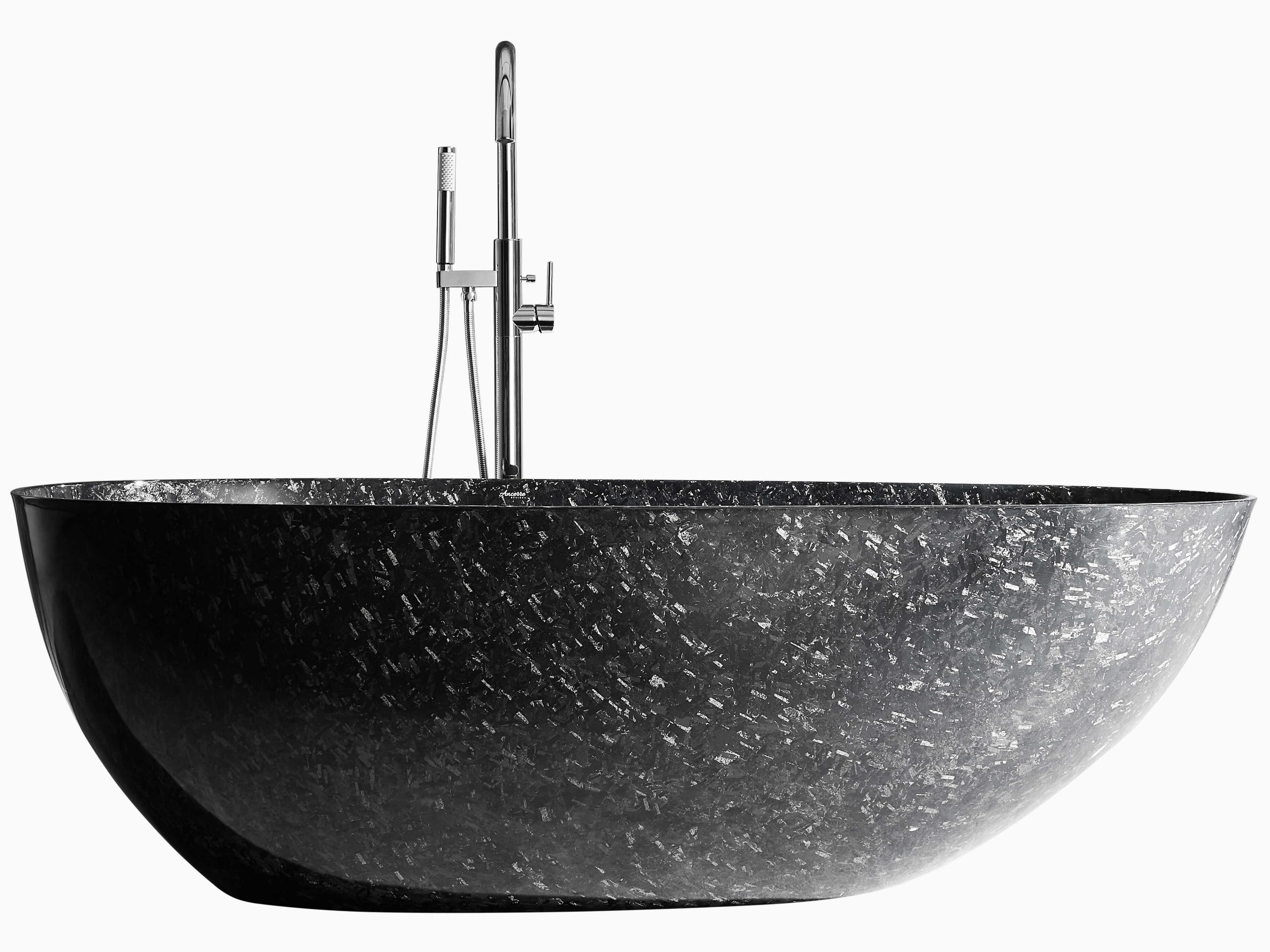 Anjuna Freestanding Bathtub 67-Inch Forged Carbon Fiber