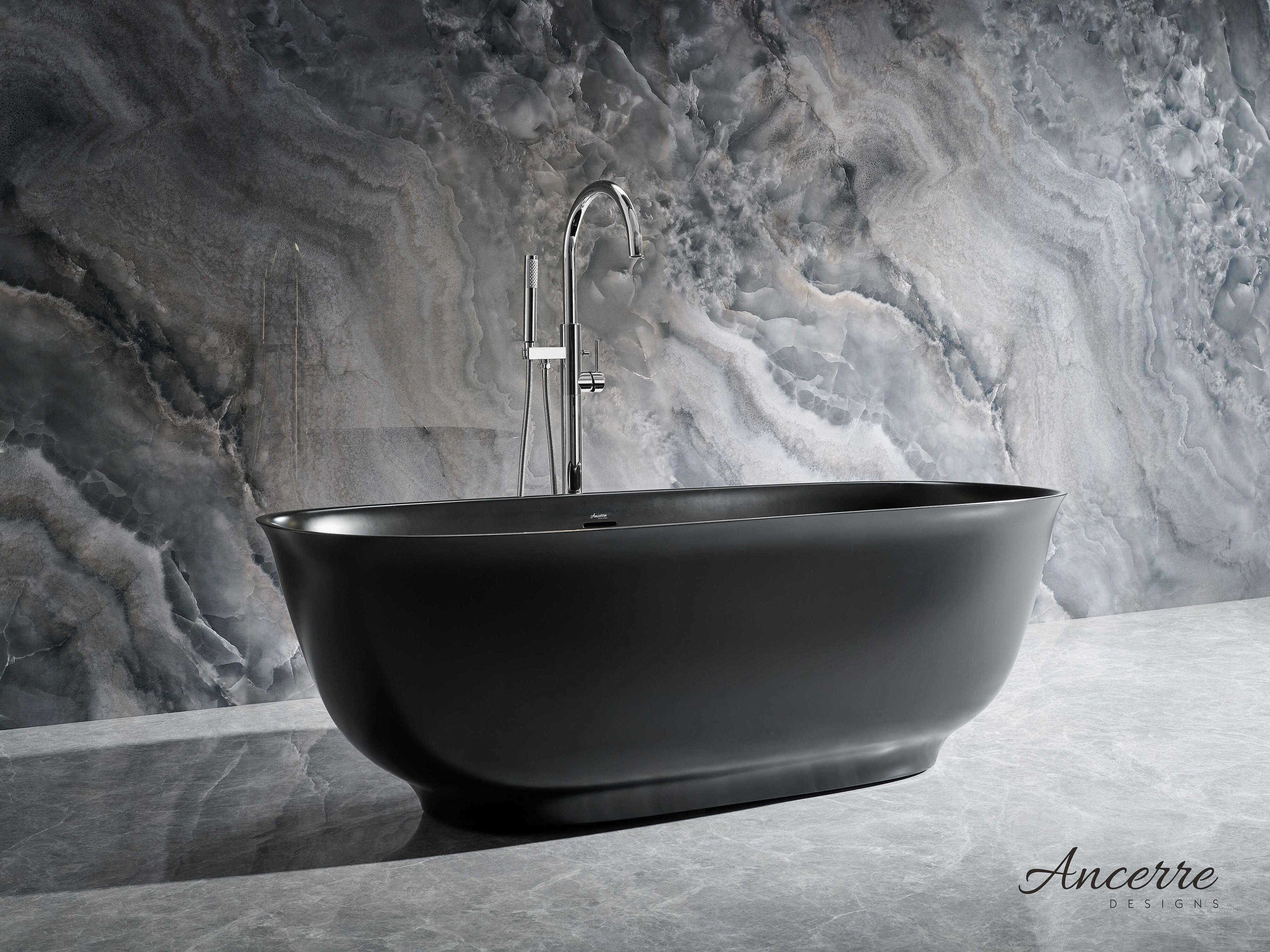Ancerre Designs Fiore Matte Black Bathtub