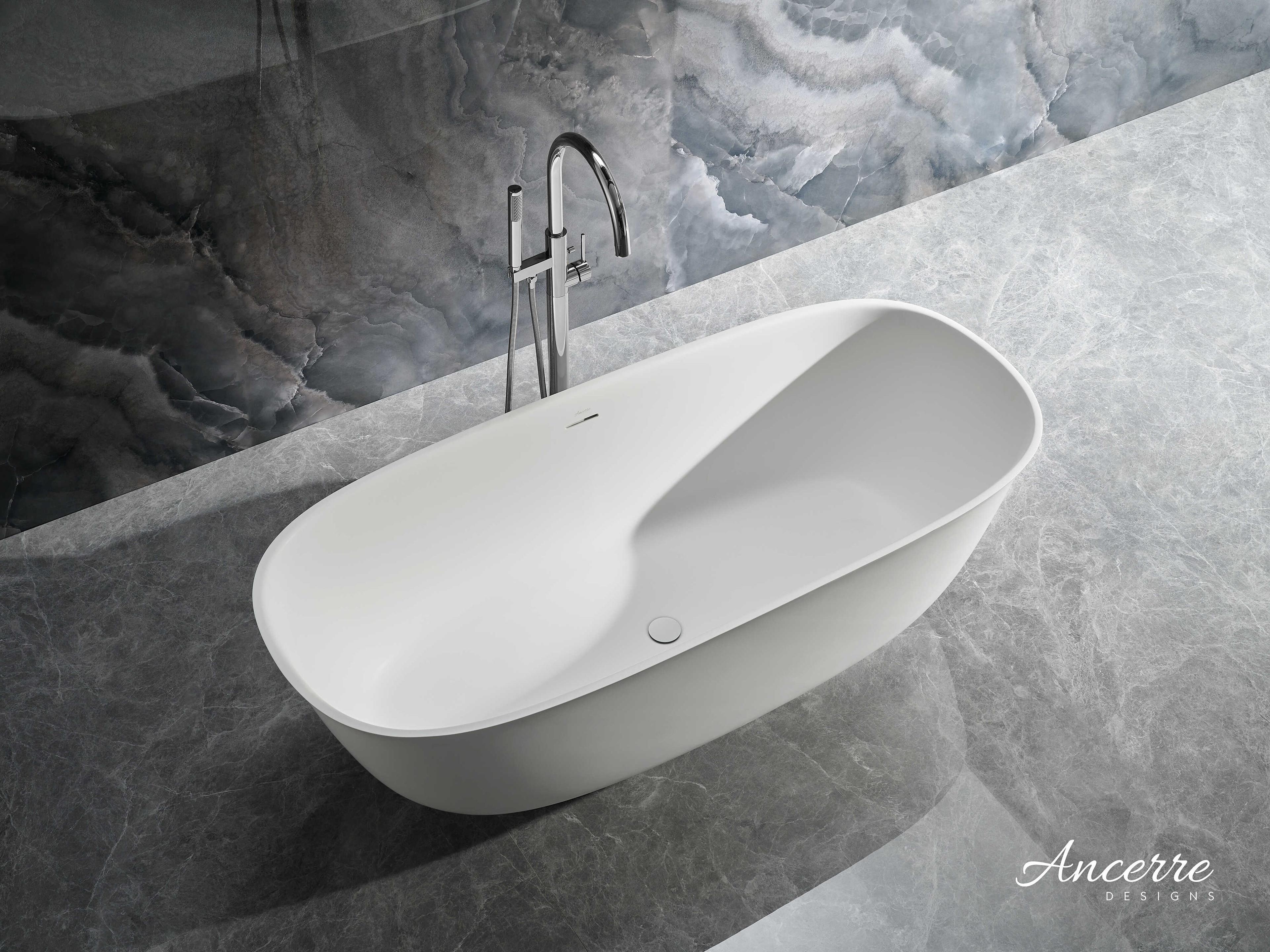 Ancerre Designs Fiore Matte White Bathtub