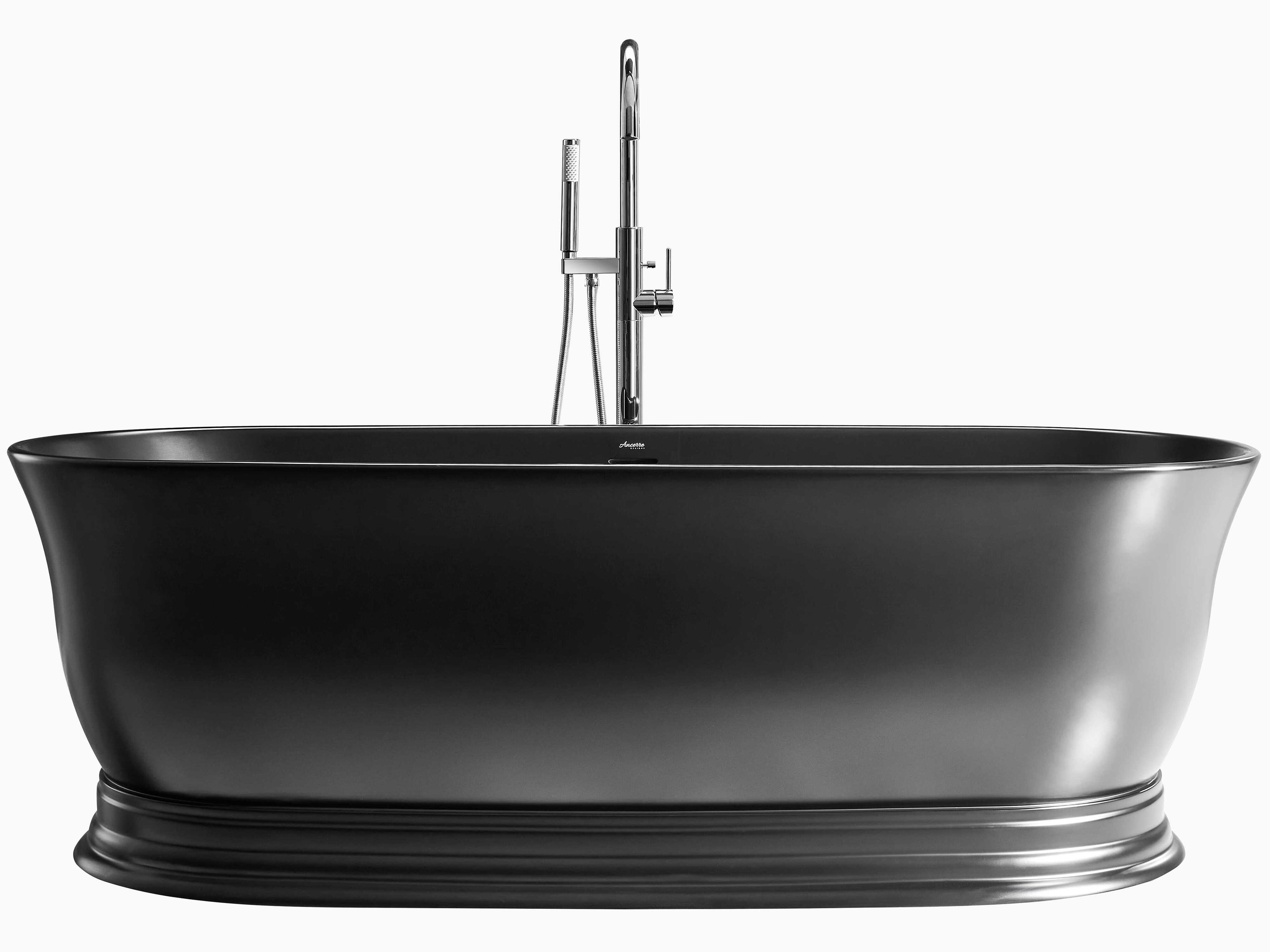 Heritage Freestanding Bathtub 71 Inch Matte Black