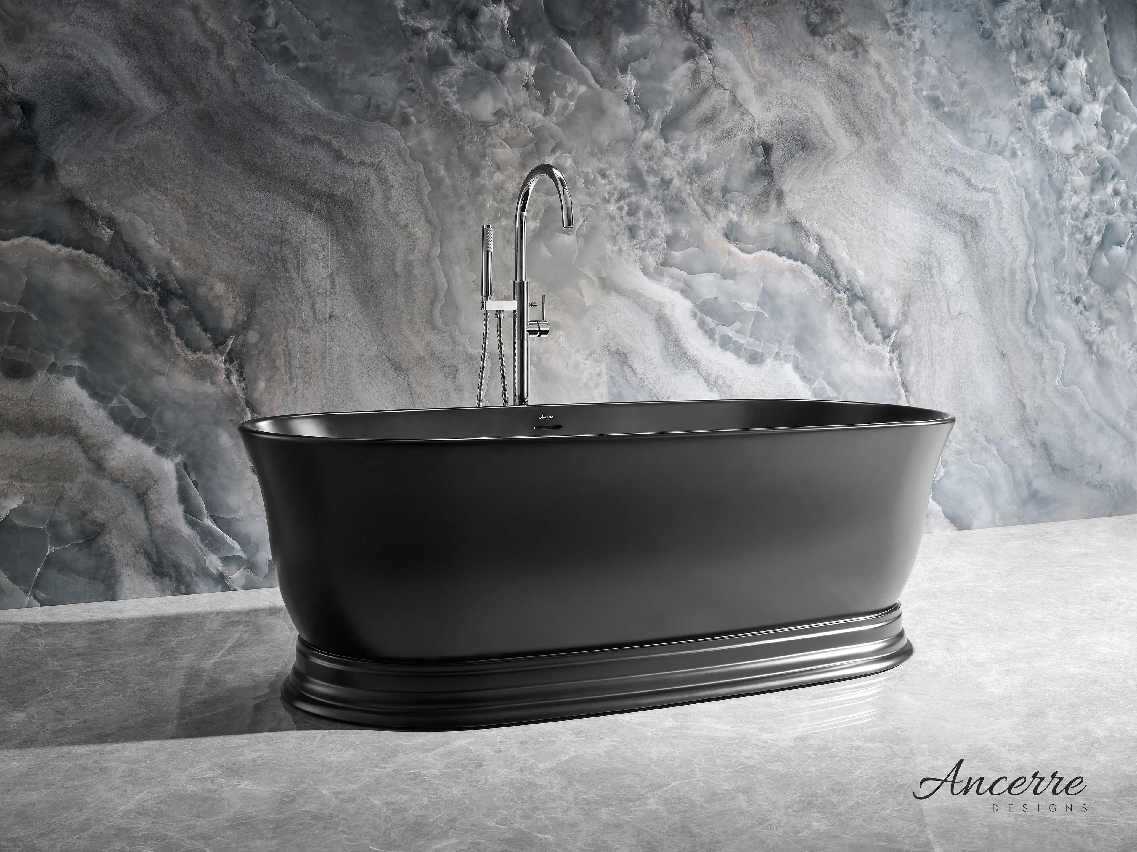 Ancerre Designs Heritage Matte Black Bathtub