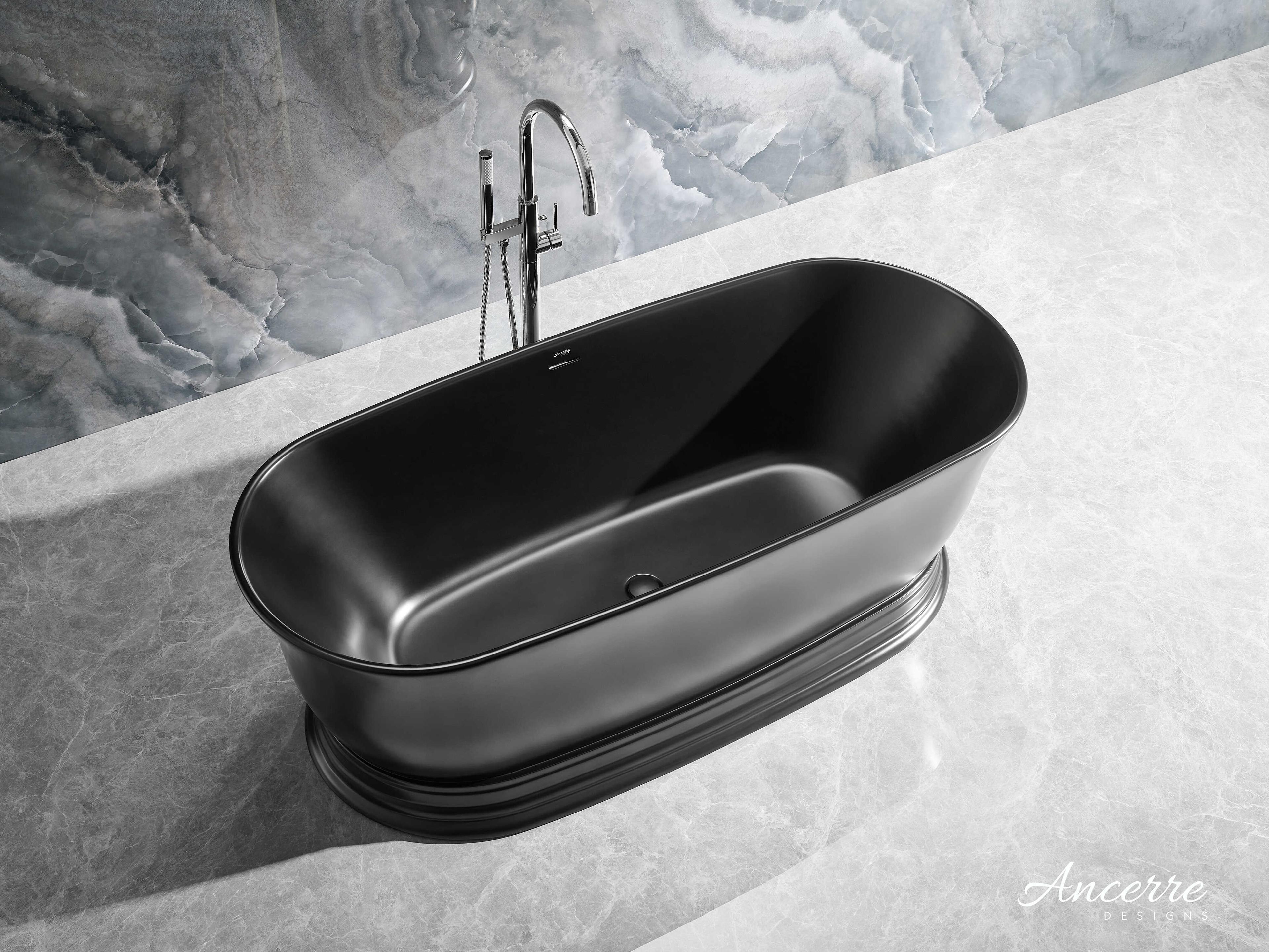Ancerre Designs Heritage Matte Black Bathtub