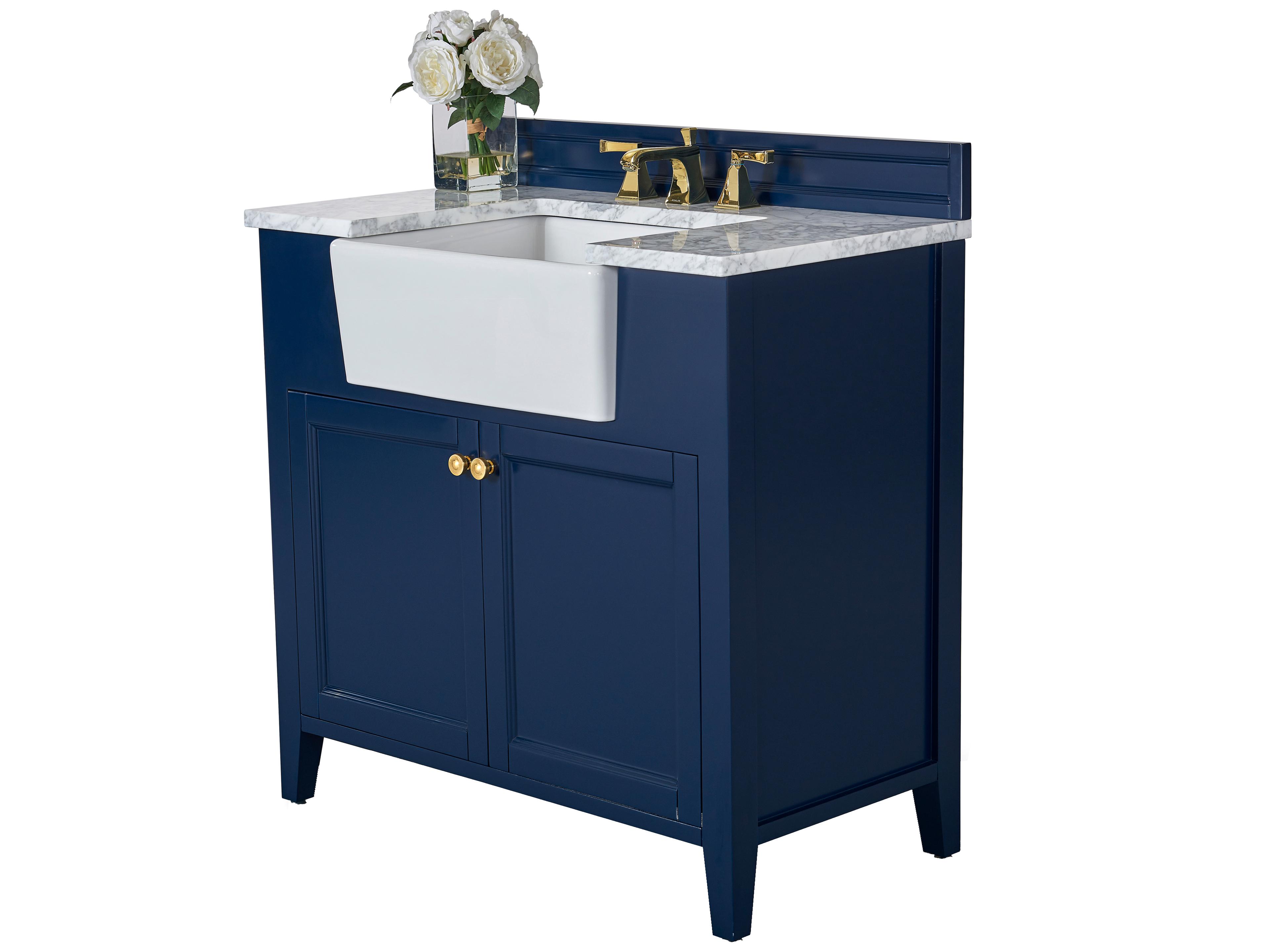 Adeline 36-Inch Bathroom Vanity Set Heritage Blue