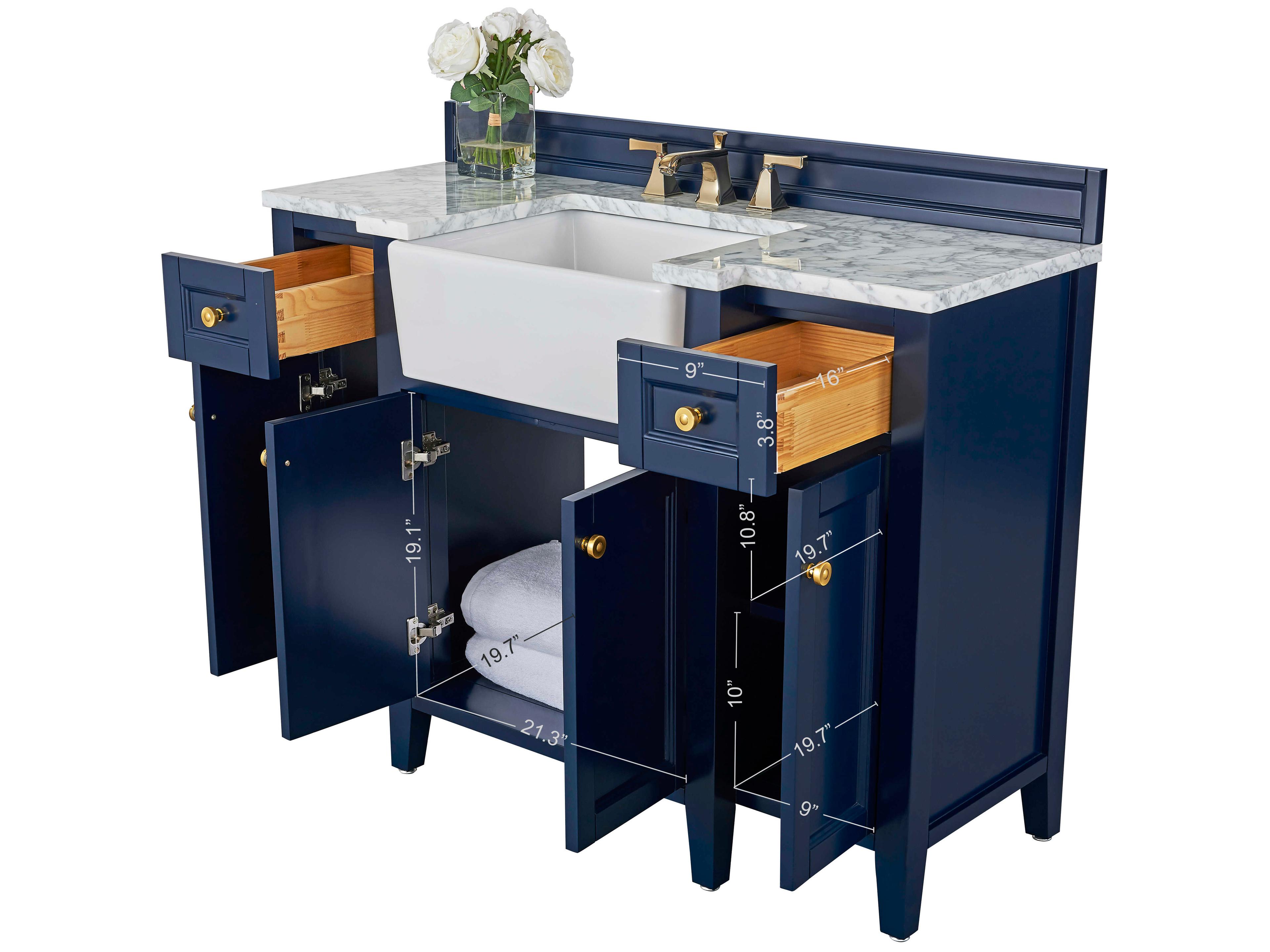 Ancerre Designs Adeline Heritage Blue 48" Vanity