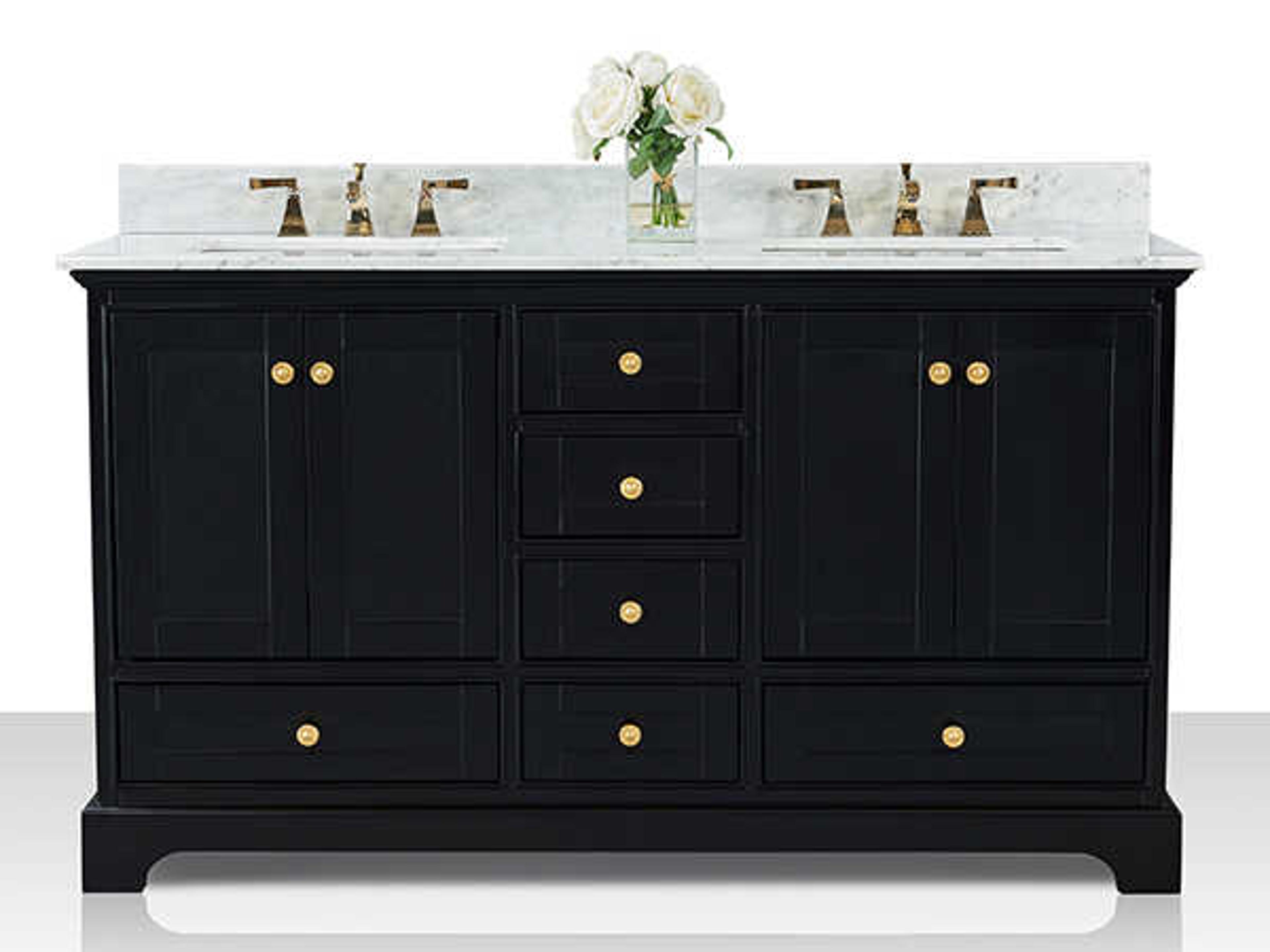 Ancerre Designs Audrey Black Onyx 60" Vanity